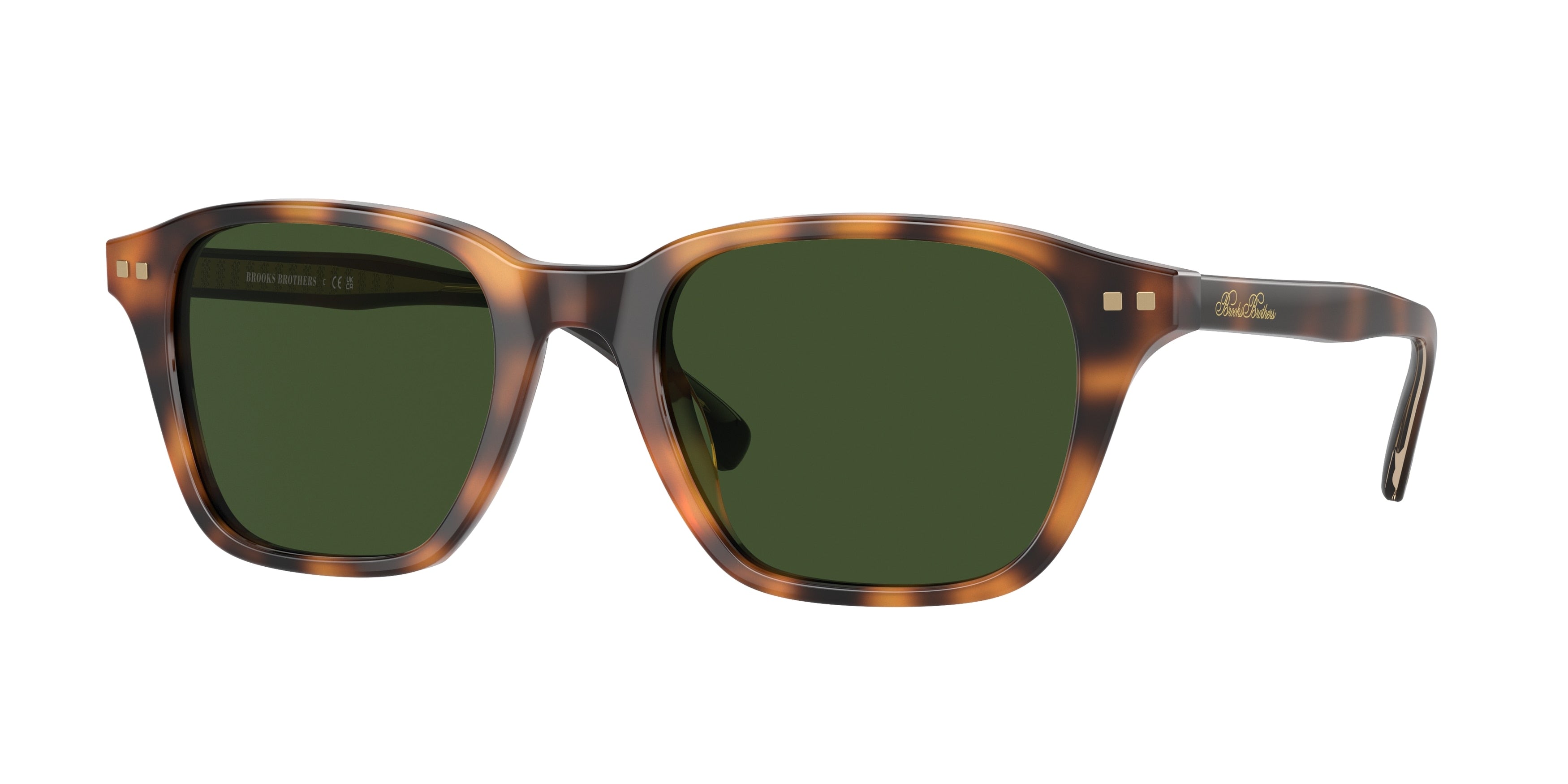 Brooks Brothers BB5048 Square Sunglasses  616171-Warm Tortoise 53-145-21 - Color Map Tortoise