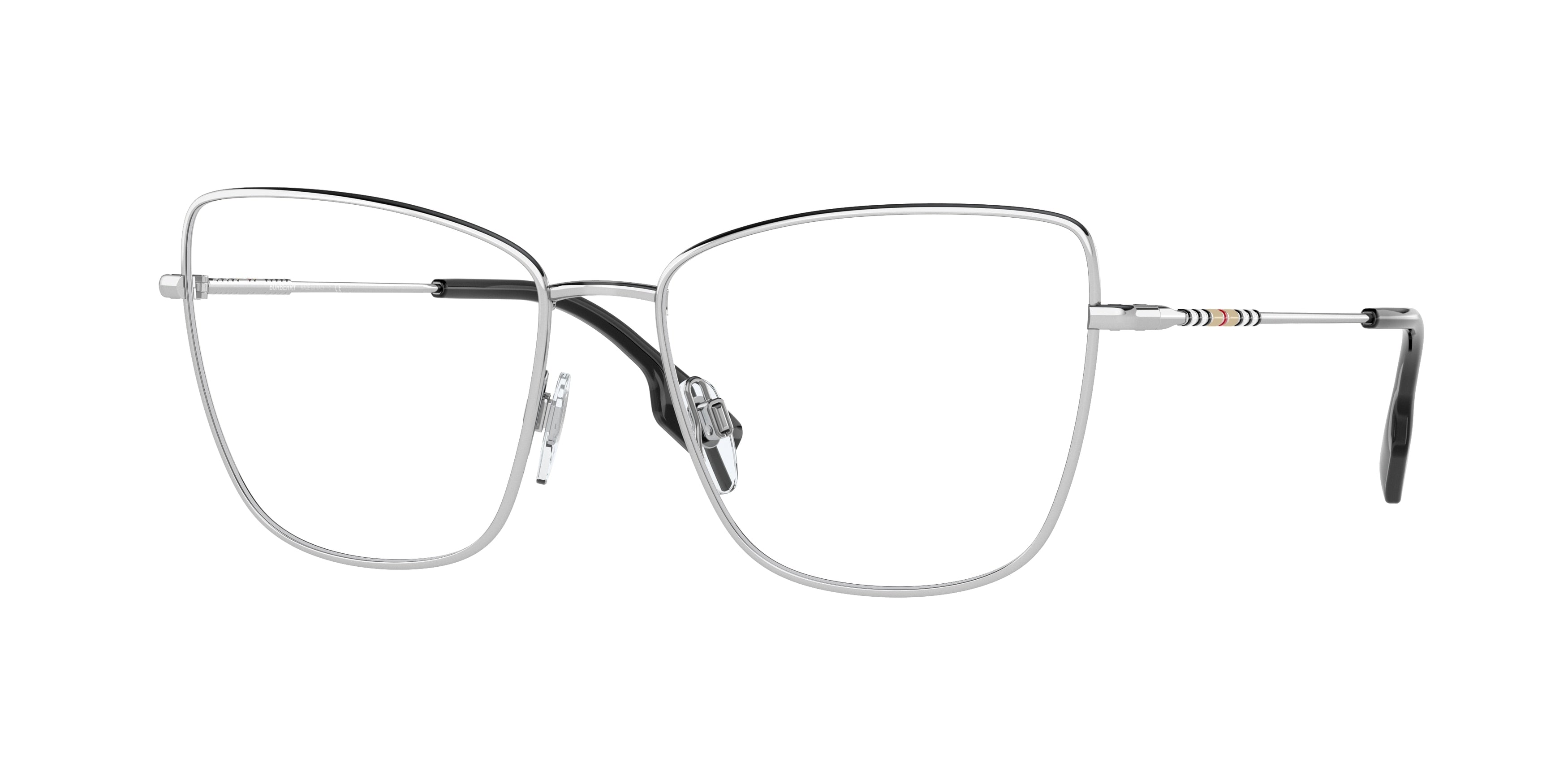 Burberry BEA BE1367 Cat Eye Eyeglasses  1005-Silver 55-140-16 - Color Map Silver