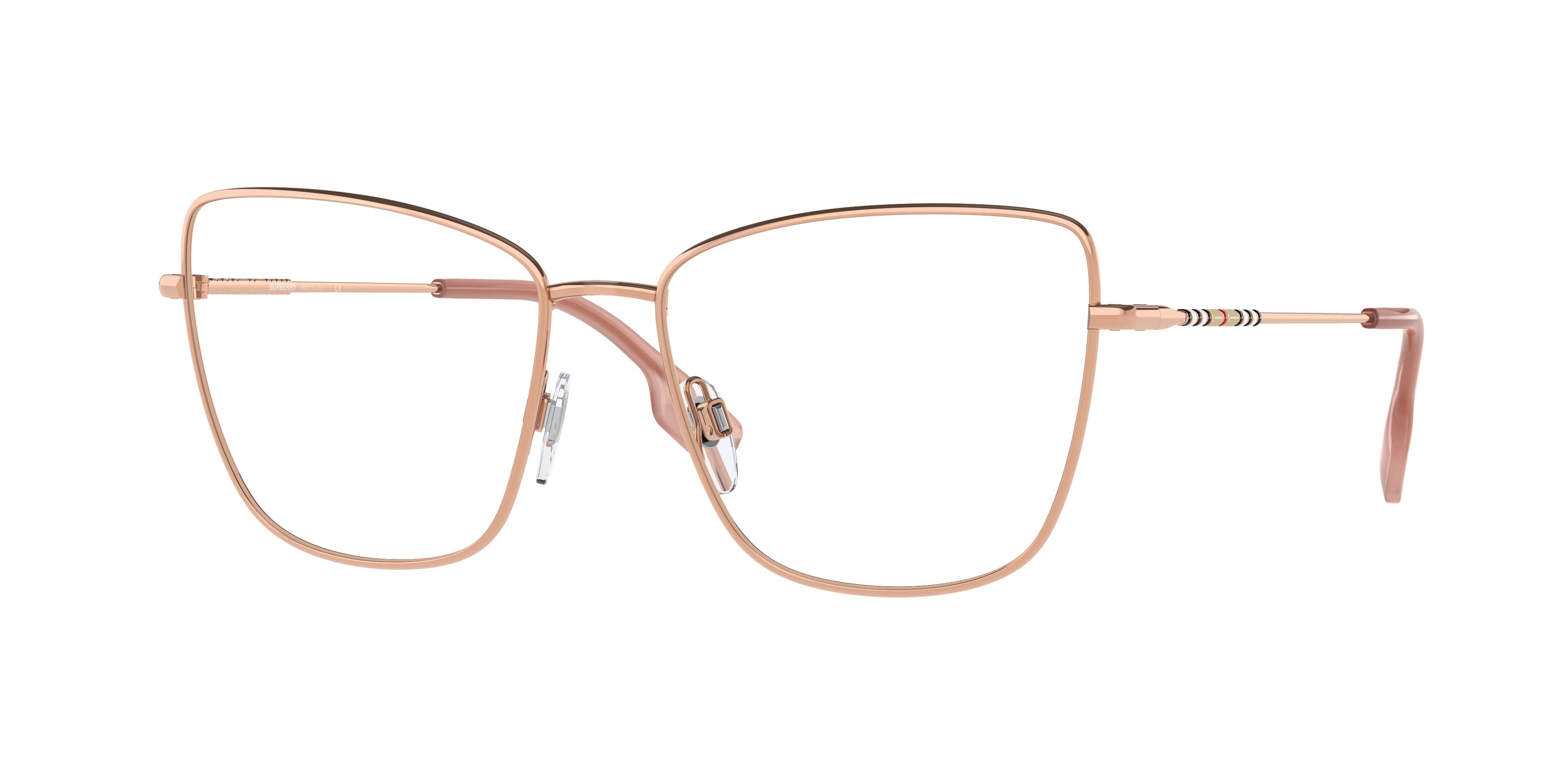 Burberry BEA BE1367 Cat Eye Eyeglasses  1337-Rose Gold 55-140-16 - Color Map Gold