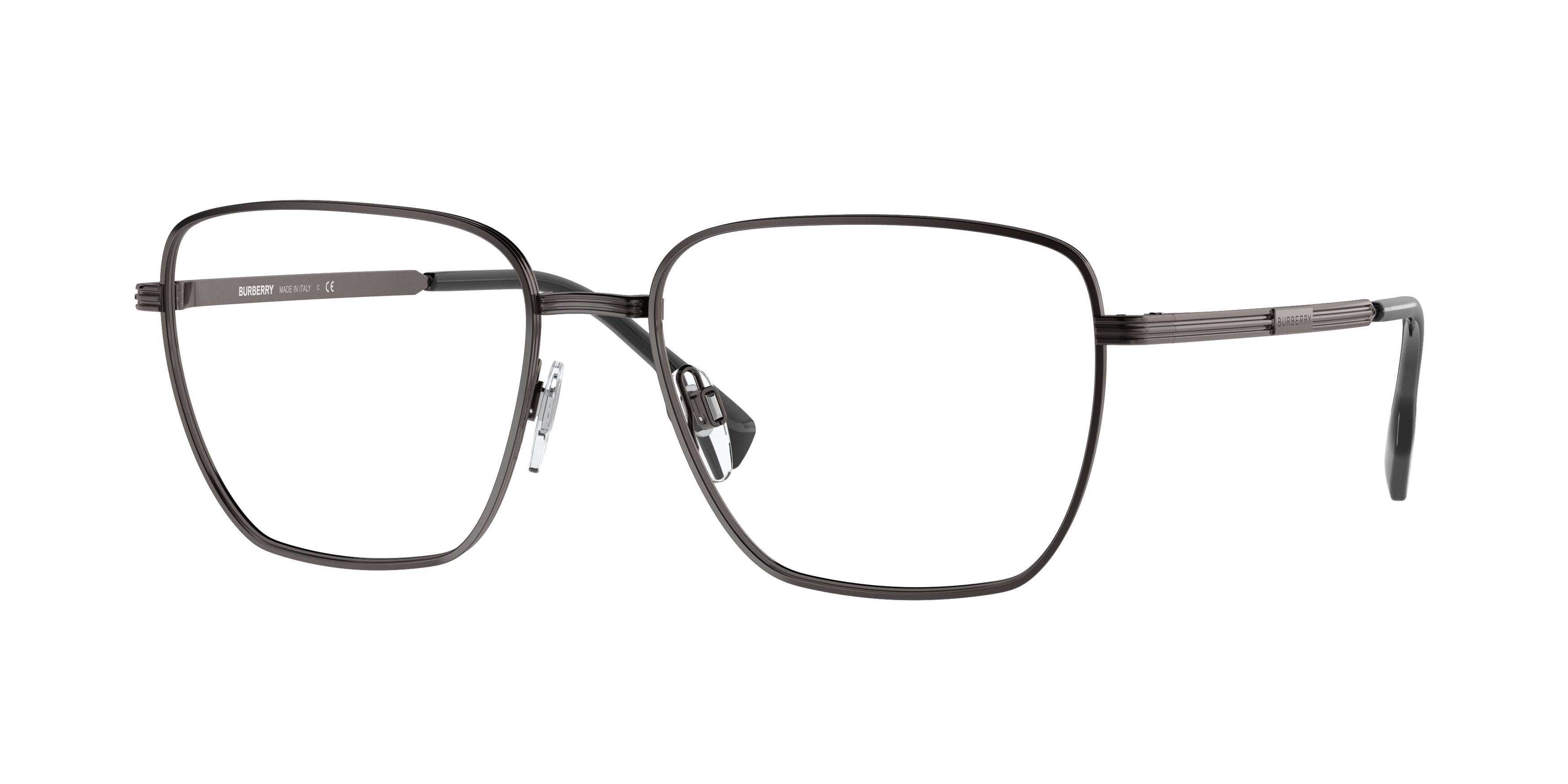 Burberry BOOTH BE1368 Square Eyeglasses  1144-Ruthenium 54-145-17 - Color Map Grey