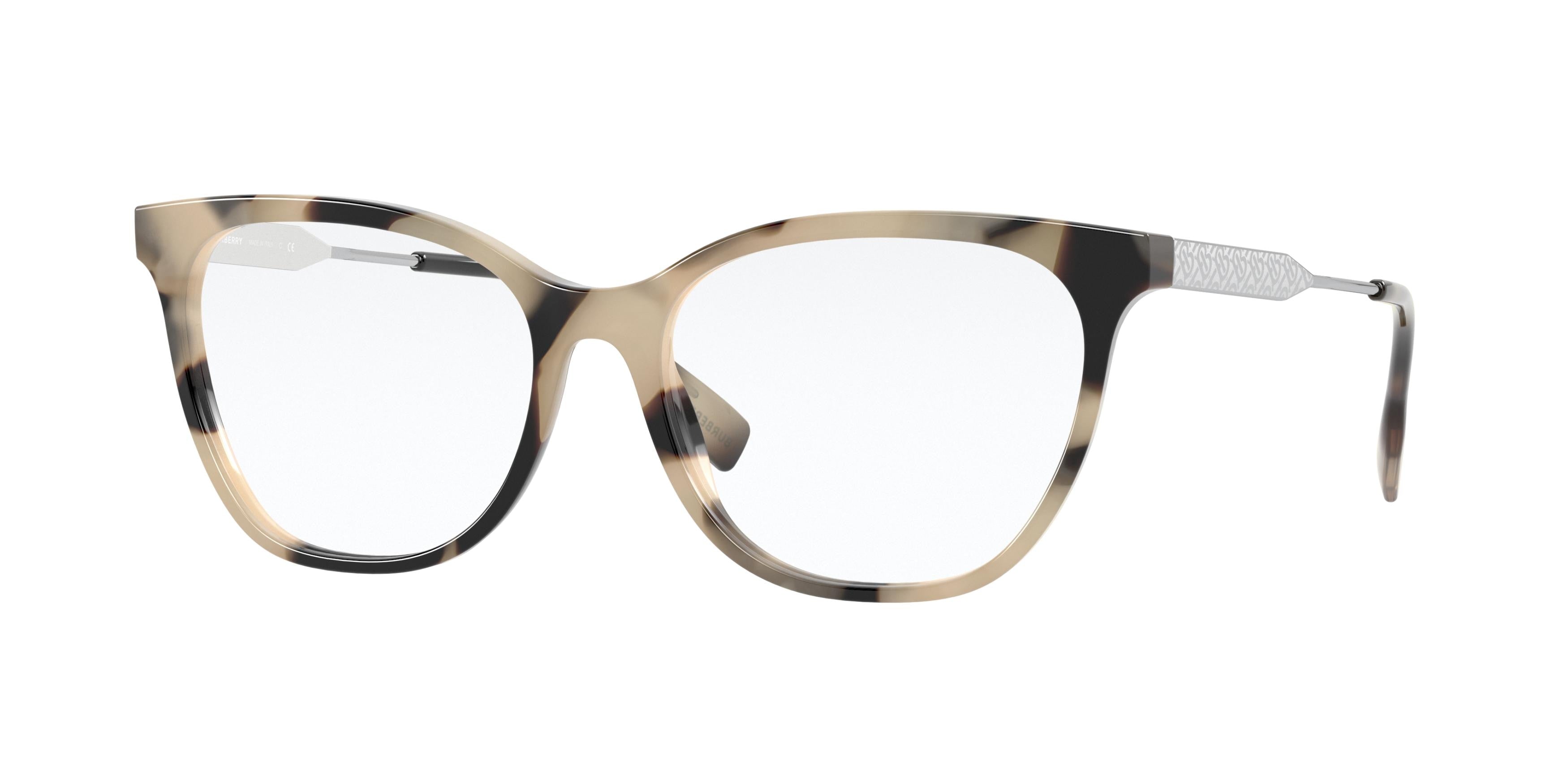 Burberry CHARLOTTE BE2333 Cat Eye Eyeglasses  3501-Spotted Horn 53-140-16 - Color Map Brown