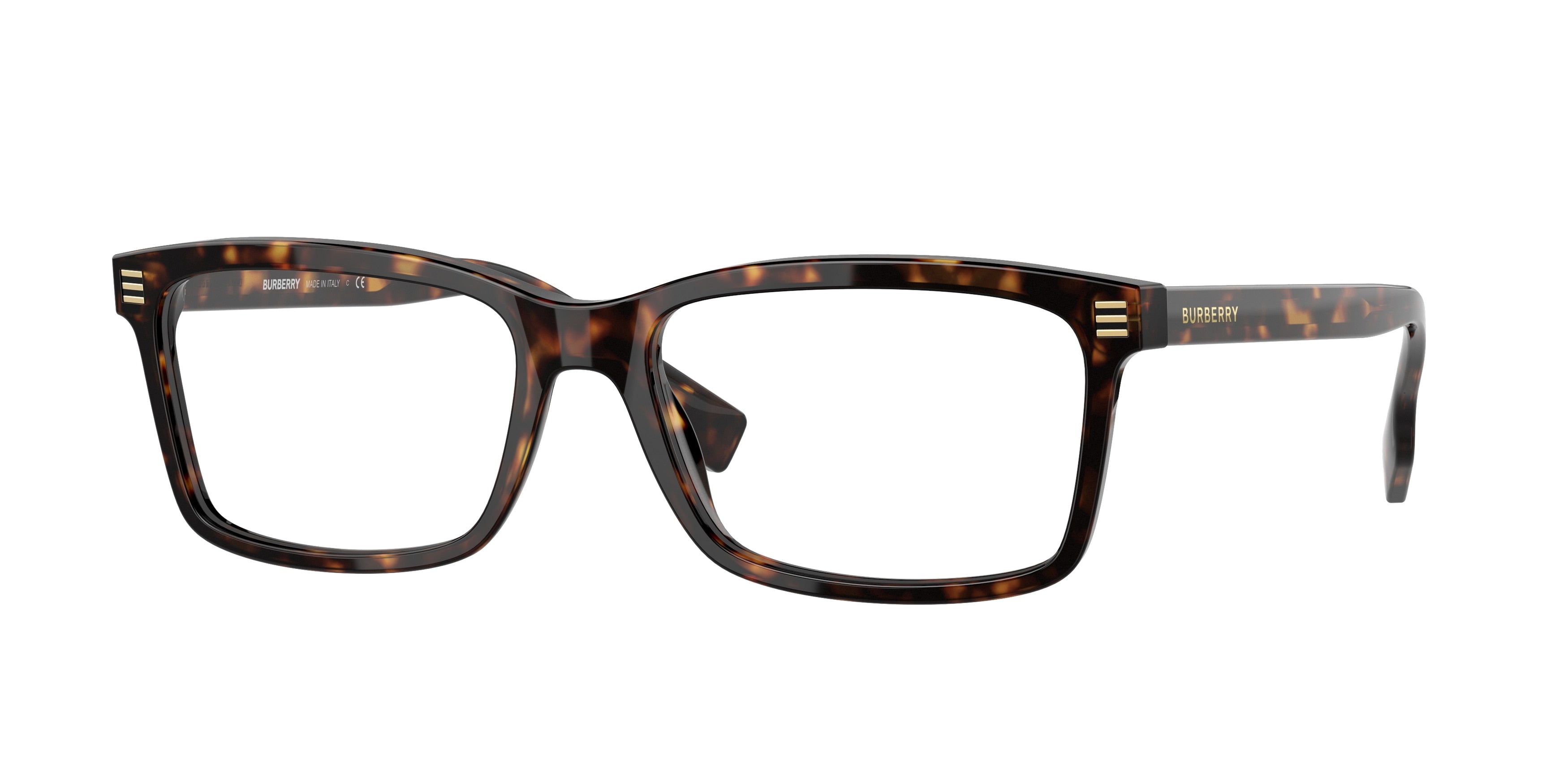 Burberry FOSTER BE2352 Rectangle Eyeglasses  3002-Dark Havana 56-145-17 - Color Map Brown