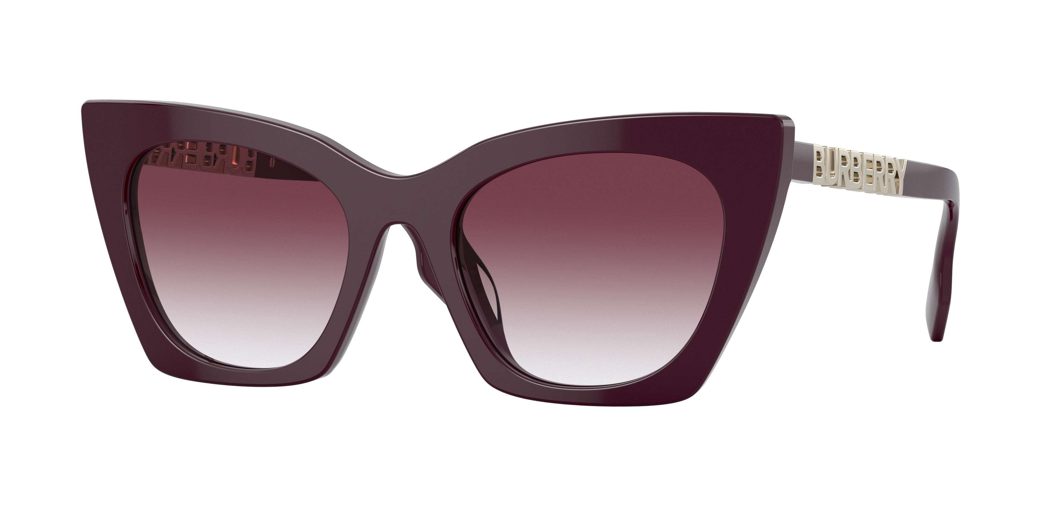 Burberry MARIANNE BE4372U Cat Eye Sunglasses  39798H-Bordeaux 52-140-20 - Color Map Red