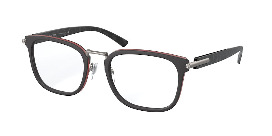 Bvlgari Matte Red Matte Black Square Unisex deals Eyeglasses