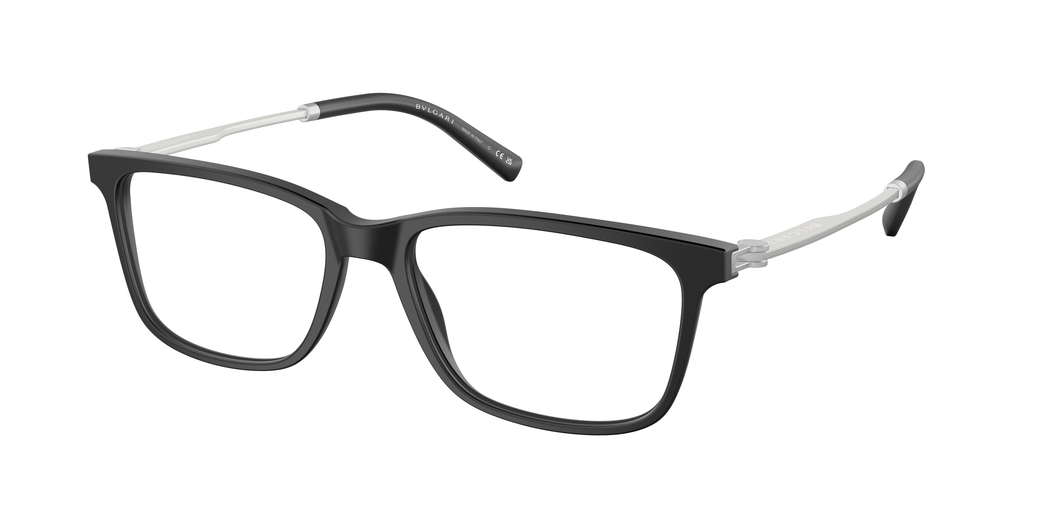 Bvlgari BV3053F Rectangle Eyeglasses  5313-Matte Black 55-145-17 - Color Map Black