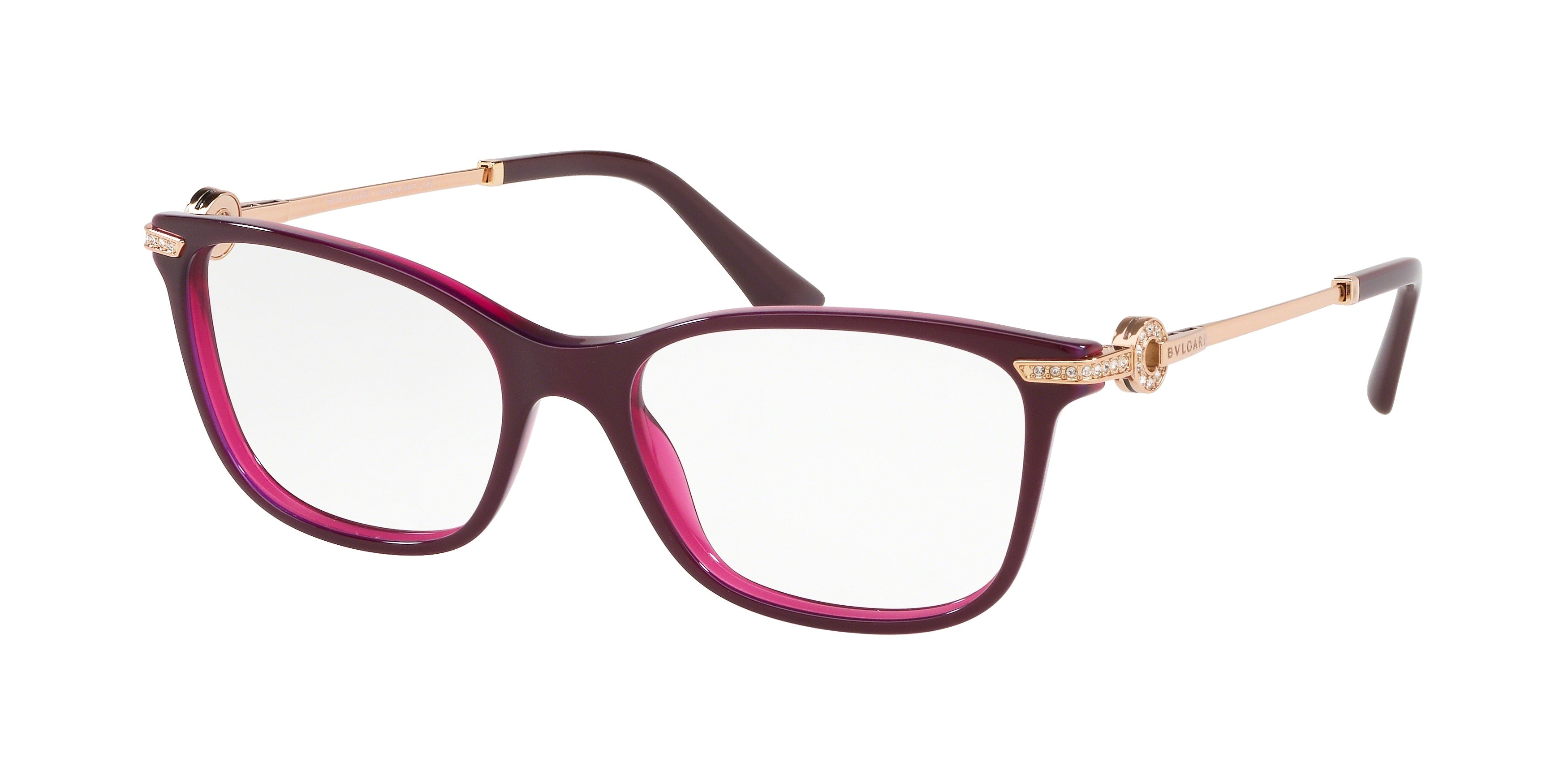 Bvlgari BV4173B Rectangle Eyeglasses  5426-Top Marc On Violet 53-140-17 - Color Map Violet