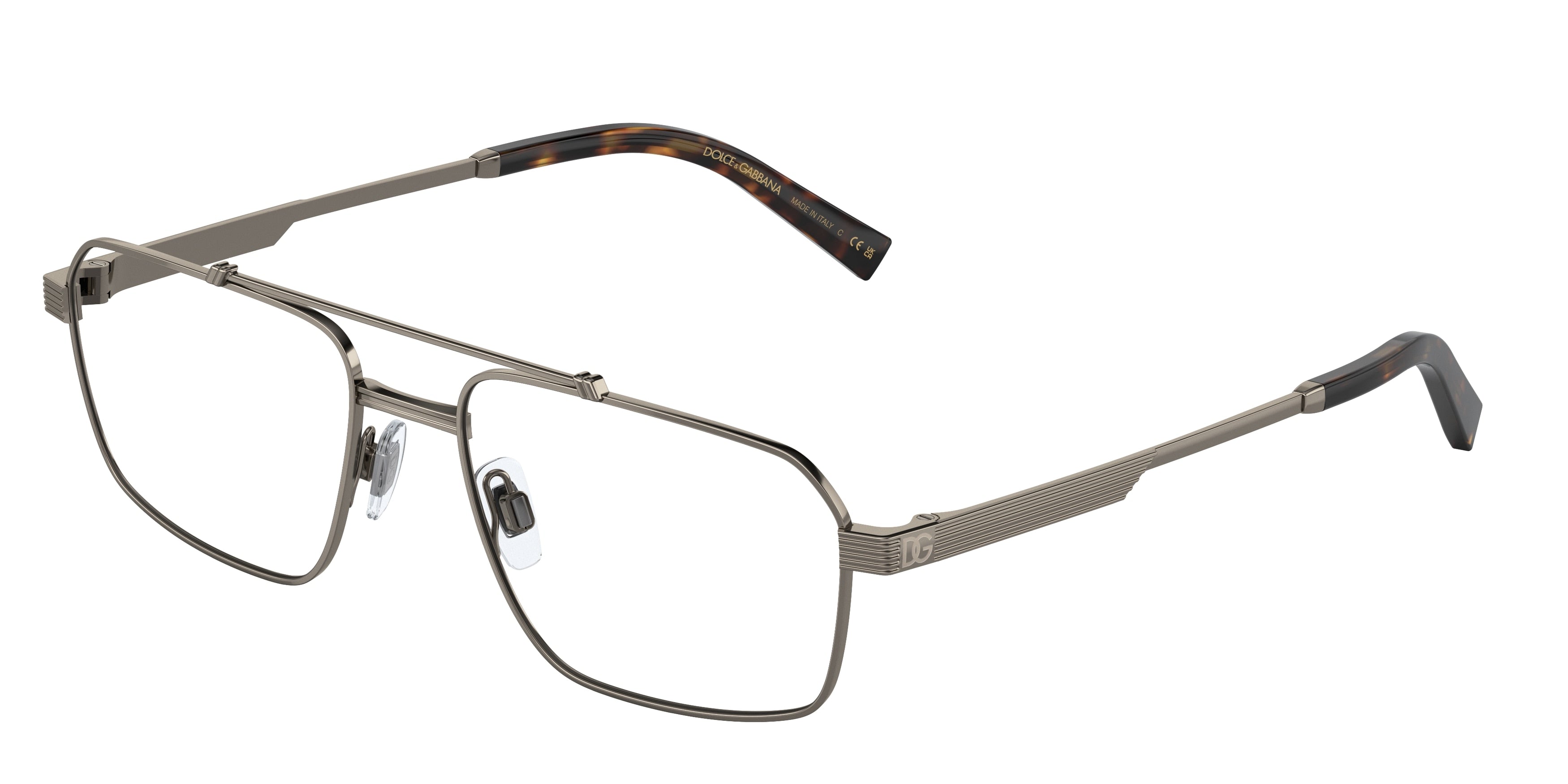 DOLCE & GABBANA DG1345 Rectangle Eyeglasses  1335-Bronze 56-145-18 - Color Map Brown