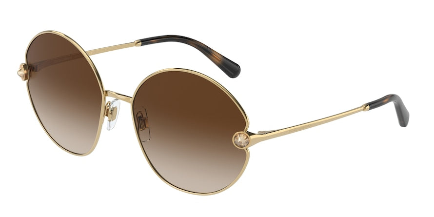 Dolce and gabbana round gold sunglasses best sale