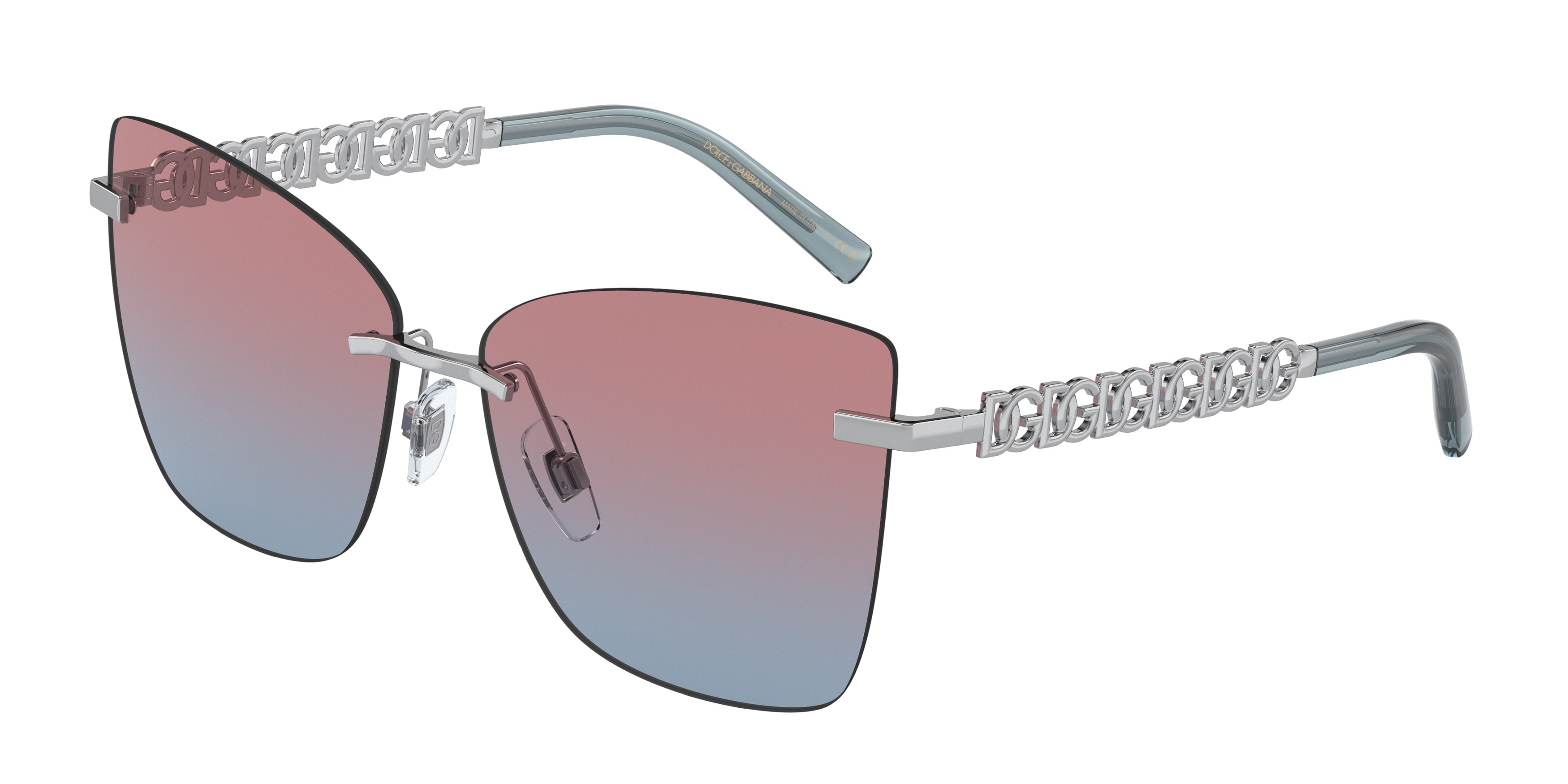 DOLCE & GABBANA DG2289 Butterfly Sunglasses  05/0Q-Silver/Violet 59-140-14 - Color Map Silver