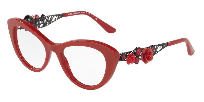 DOLCE & GABBANA Cat Eye Eyeglasses | 3088-RED