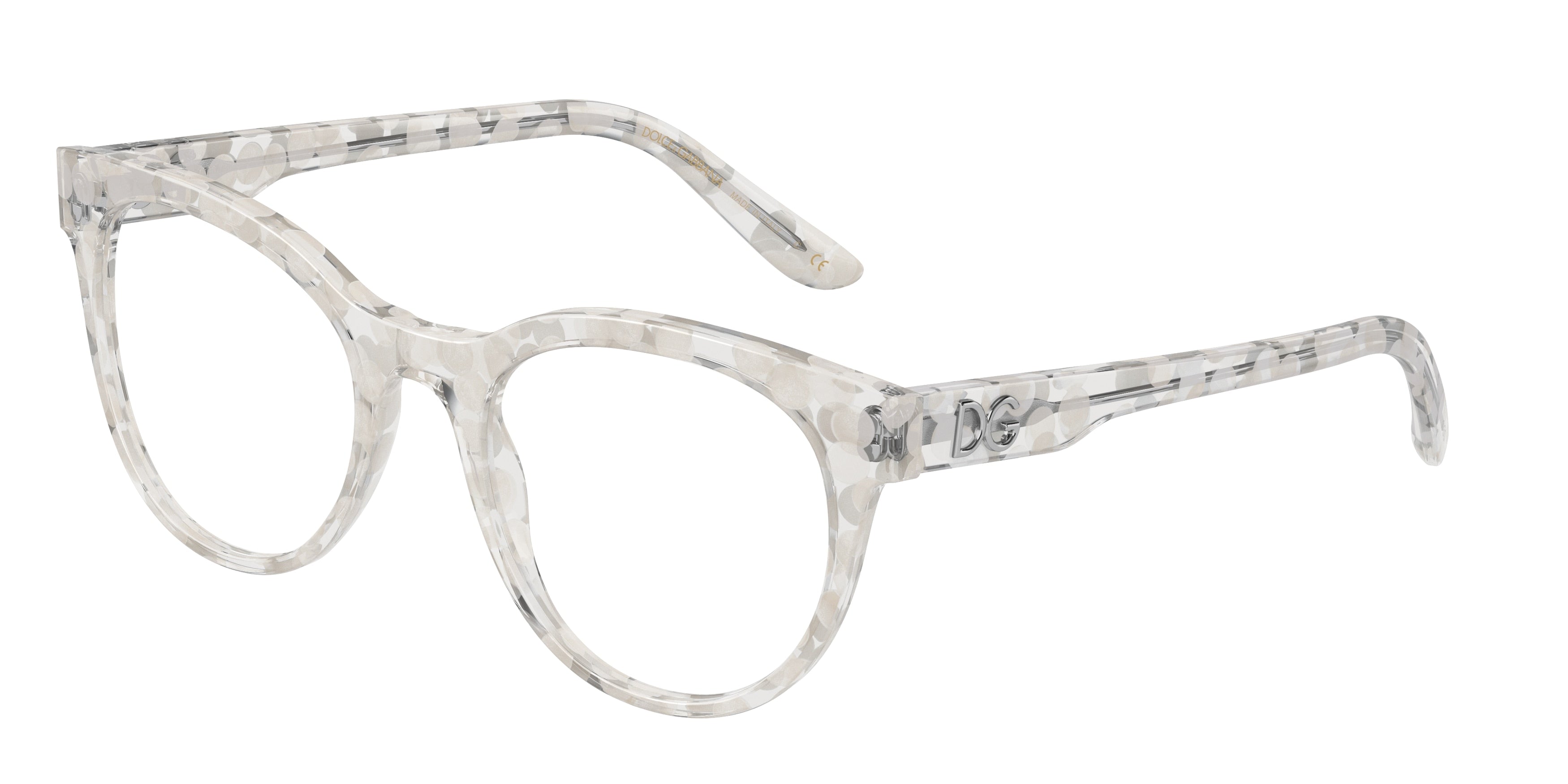 DOLCE & GABBANA DG3334 Phantos Eyeglasses  3348-Grey Bubble 52-145-20 - Color Map Grey