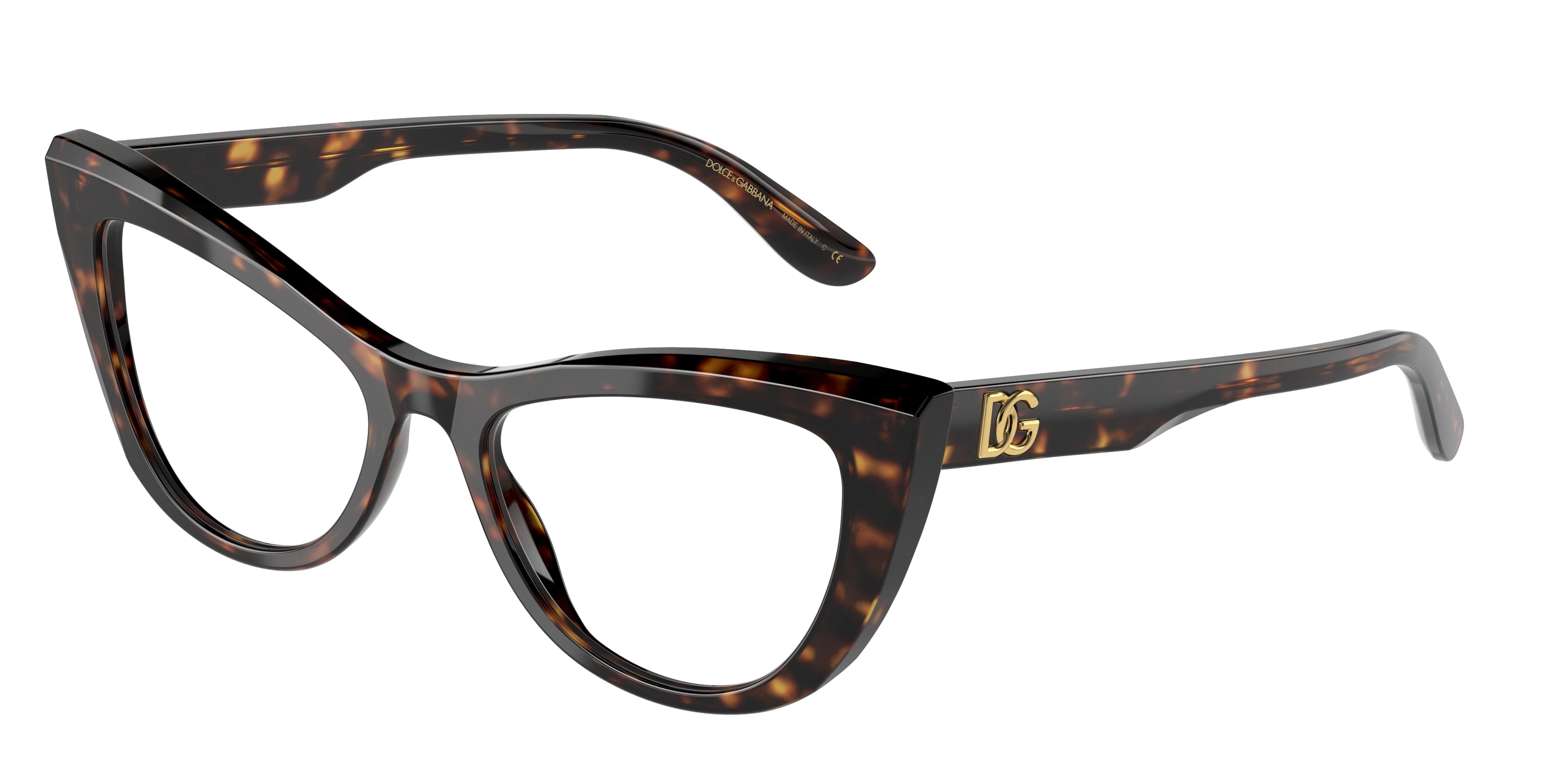 DOLCE & GABBANA DG3354 Cat Eye Eyeglasses  502-Havana 54-145-18 - Color Map Tortoise