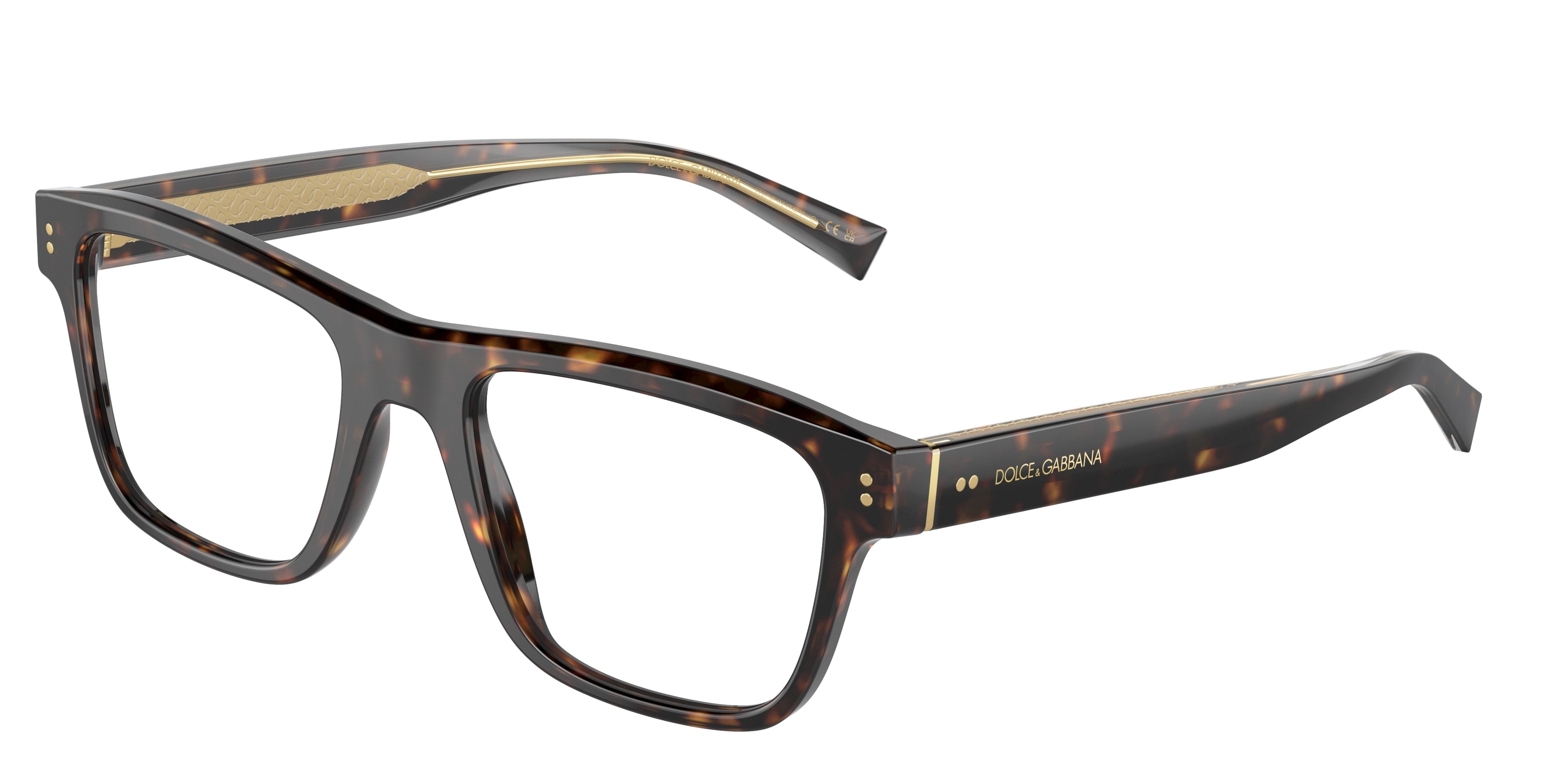 DOLCE & GABBANA DG3362 Square Eyeglasses  502-Havana 53-145-20 - Color Map Tortoise