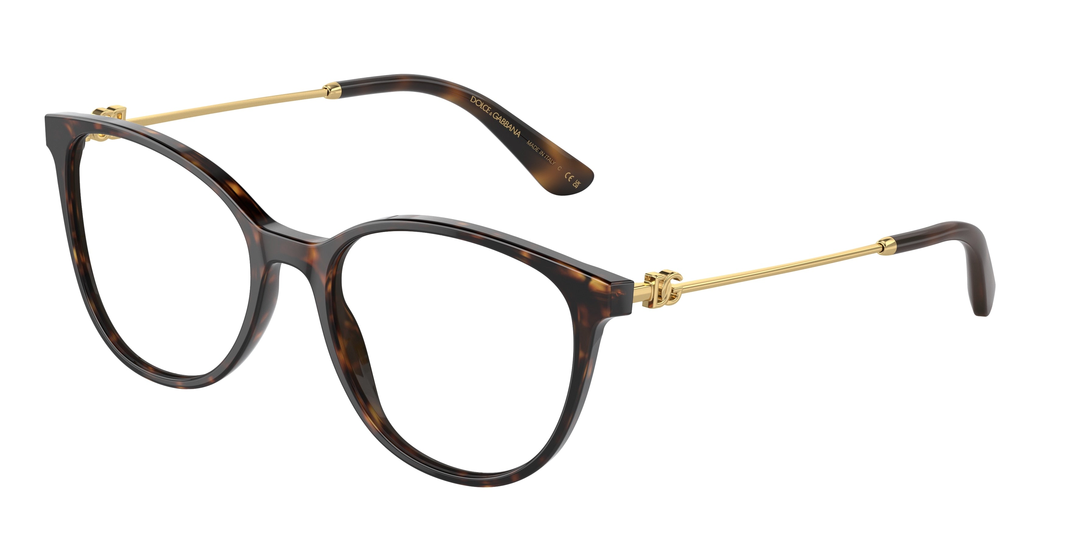 DOLCE & GABBANA DG3363 Butterfly Eyeglasses  502-Havana 54-145-18 - Color Map Tortoise