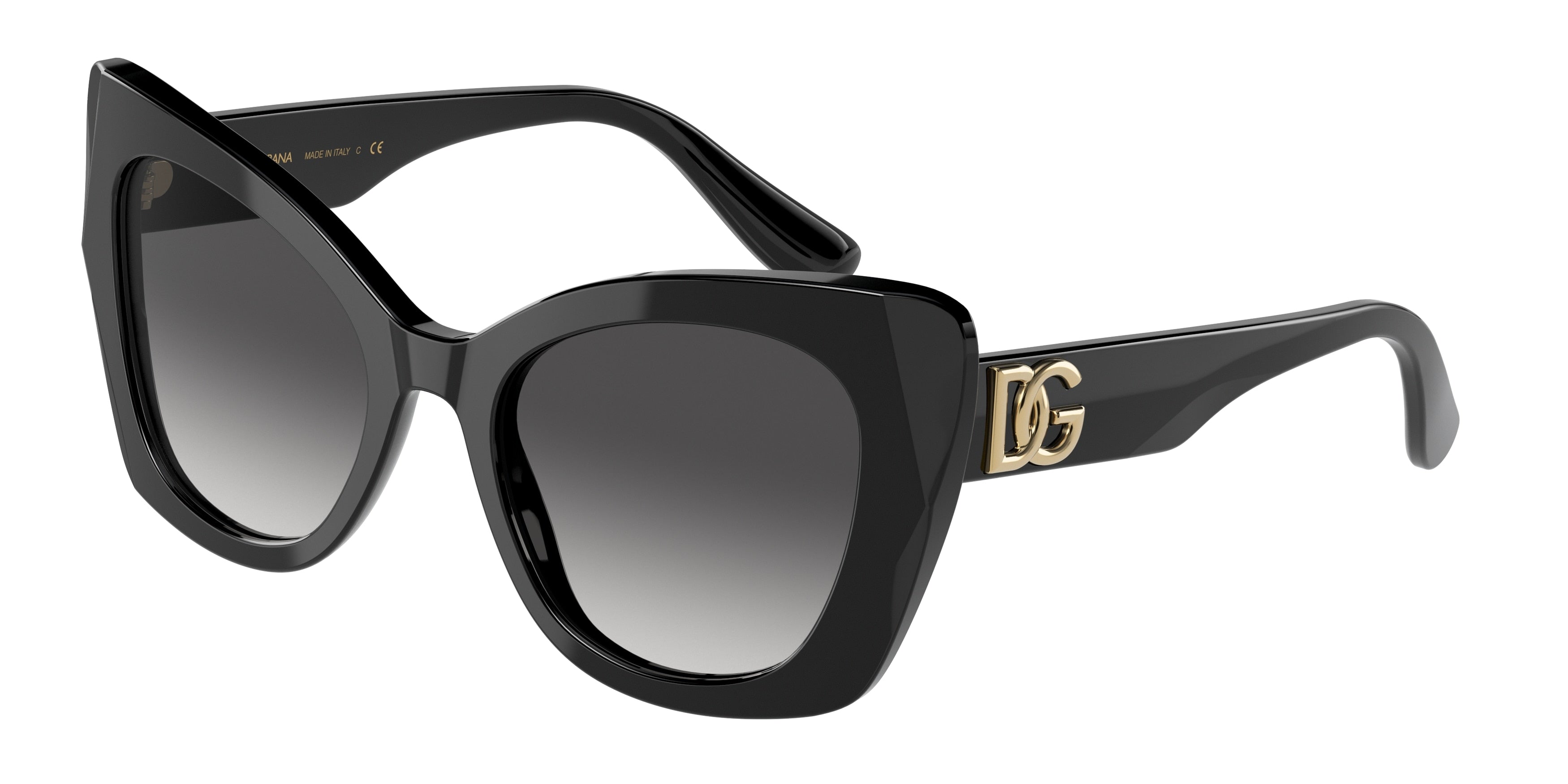 DOLCE & GABBANA DG4405 Butterfly Sunglasses  501/8G-Black 53-140-20 - Color Map Black