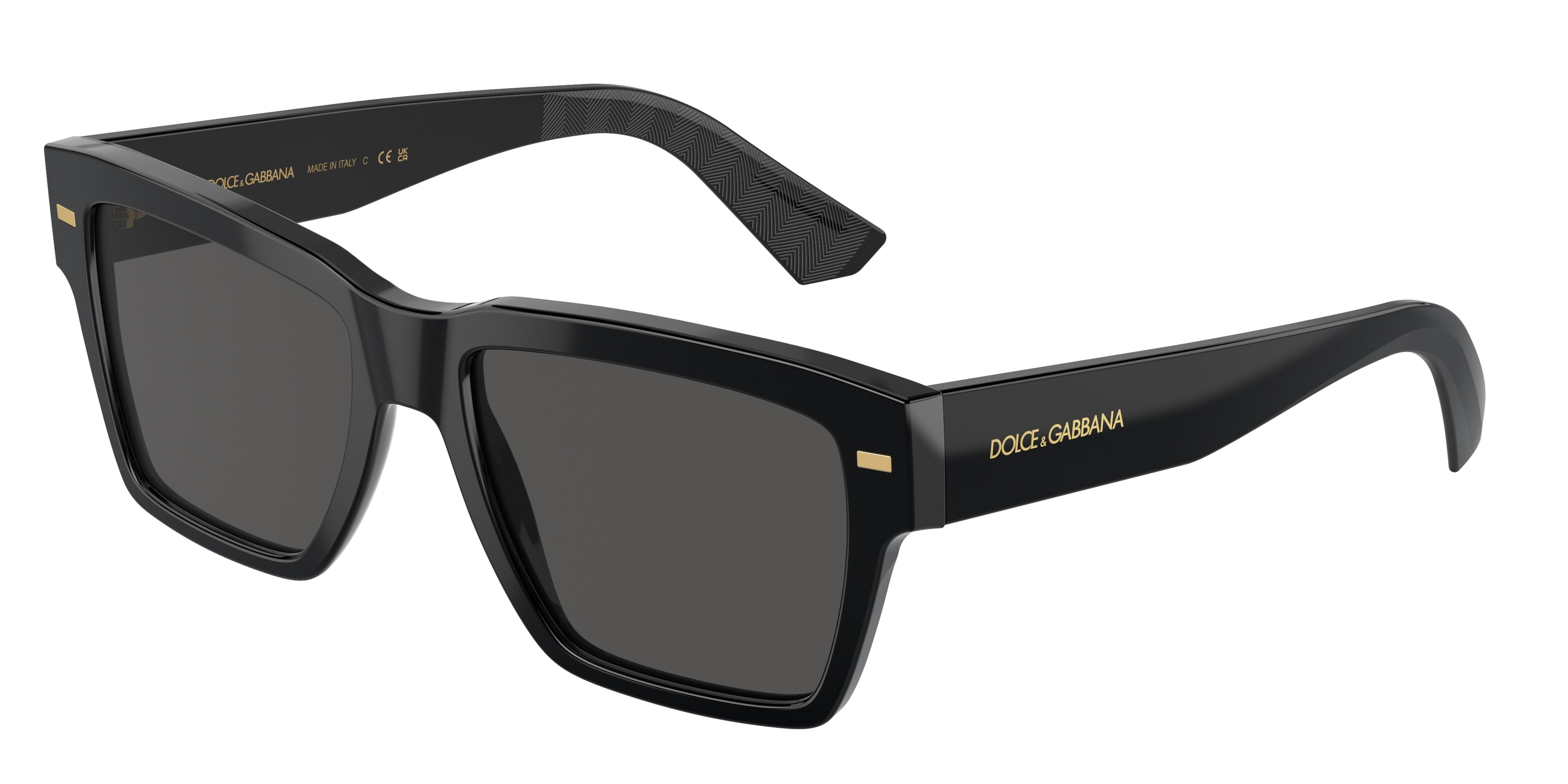 DOLCE & GABBANA DG4431F Square Sunglasses  501/87-Black 54-145-18 - Color Map Black