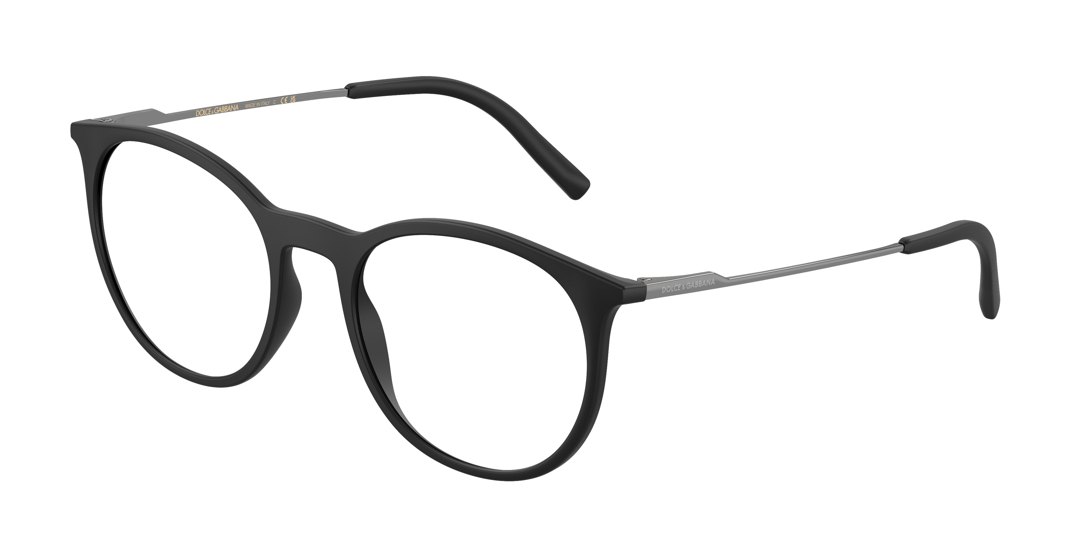 DOLCE & GABBANA DG5031 Phantos Eyeglasses  2525-Matte Black 50-140-19 - Color Map Black