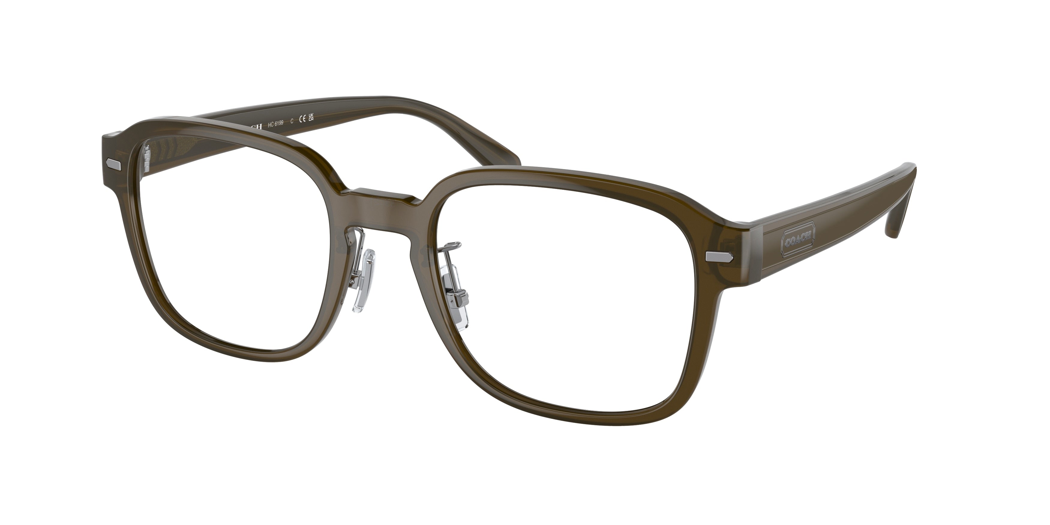 Coach HC6199 Square Eyeglasses  5203-Military Green 53-145-21 - Color Map Green