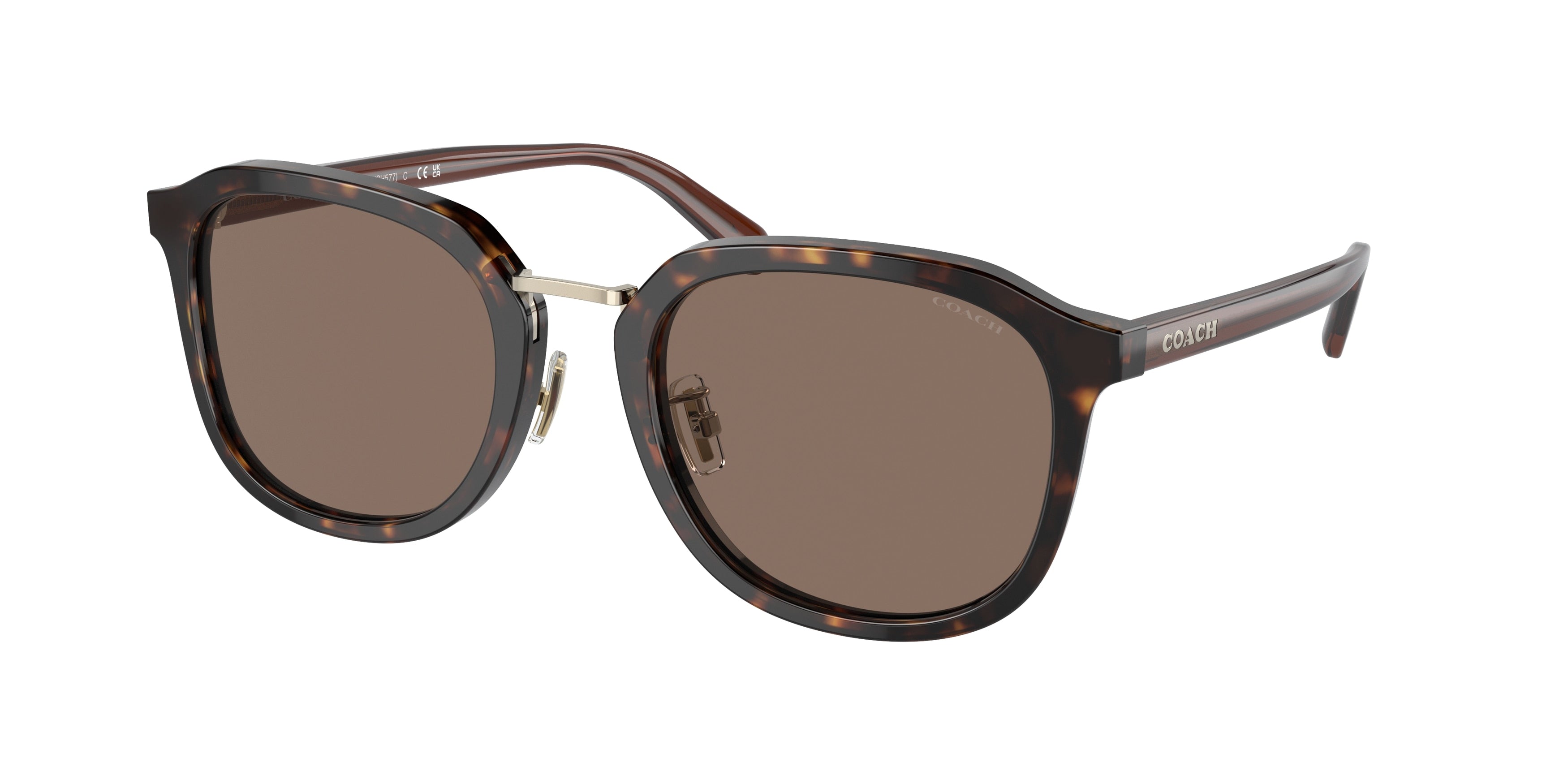 Coach CH577 HC8366 Irregular Sunglasses  51203G-Dark Tortoise 54-145-22 - Color Map Tortoise