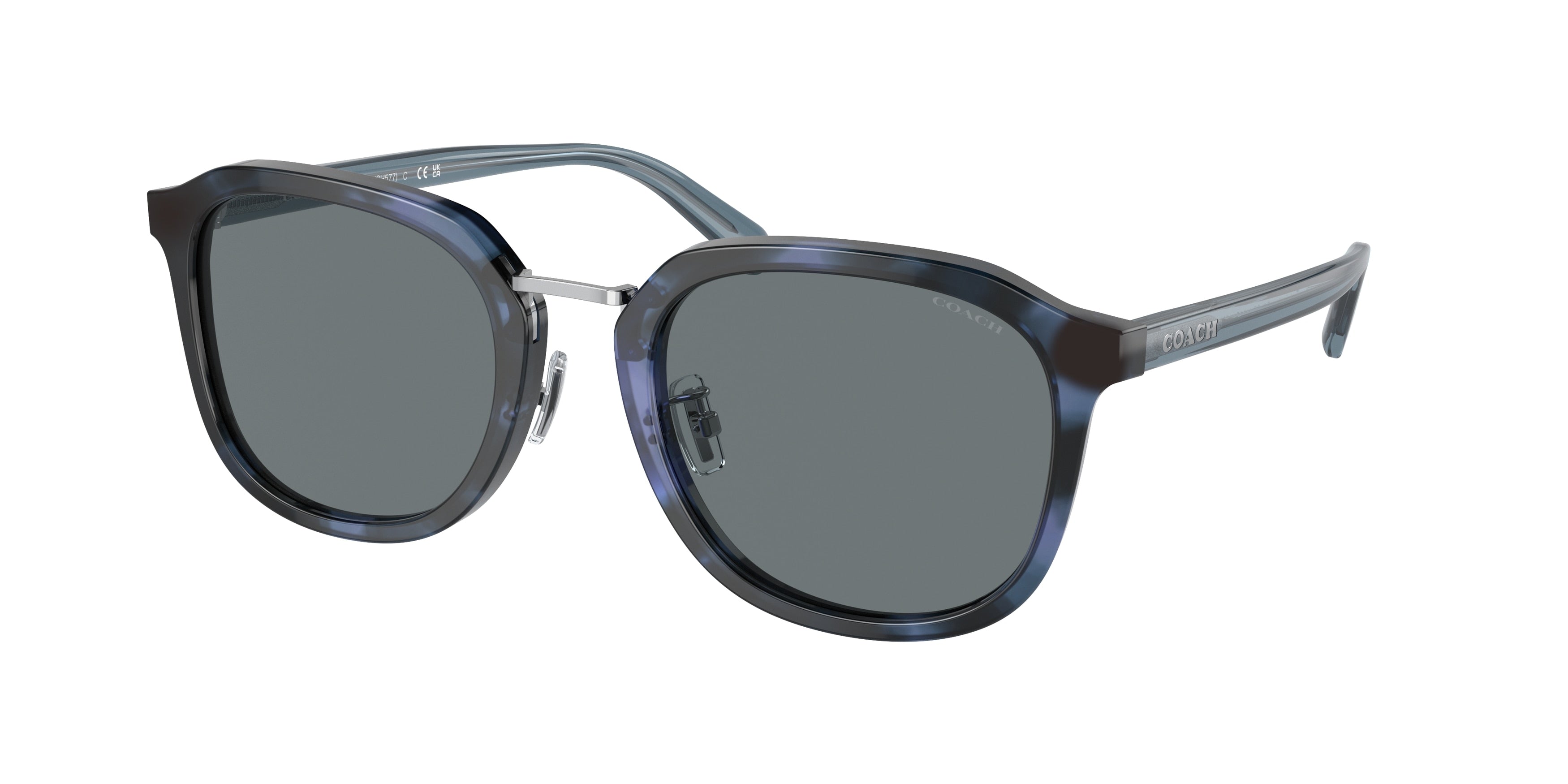 Coach CH577 HC8366 Irregular Sunglasses  575480-Blue Tortoise 54-145-22 - Color Map Blue