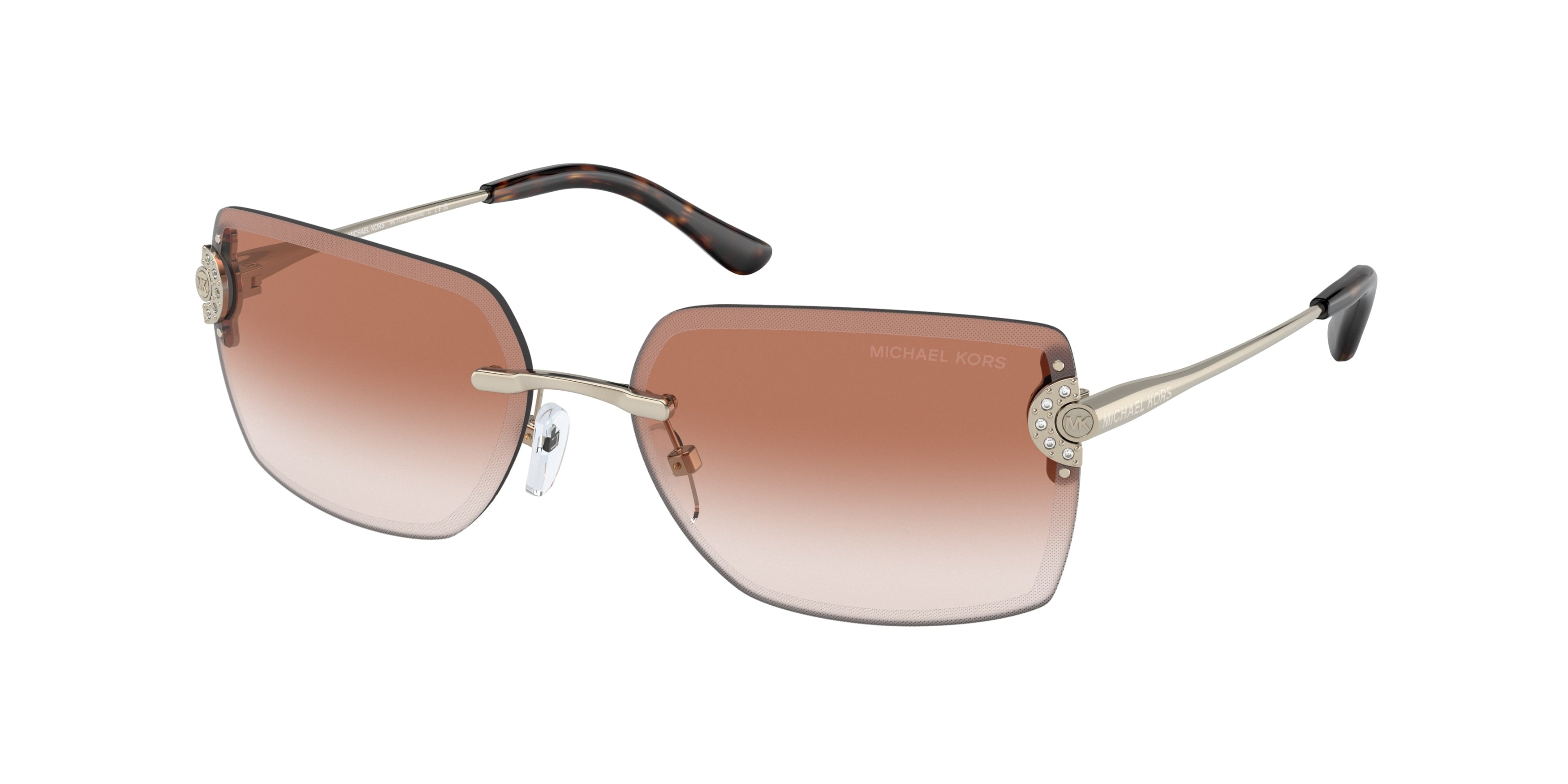 Michael Kors SEDONA MK1122B Rectangle Sunglasses  101513-Light Gold 59-140-15 - Color Map Gold