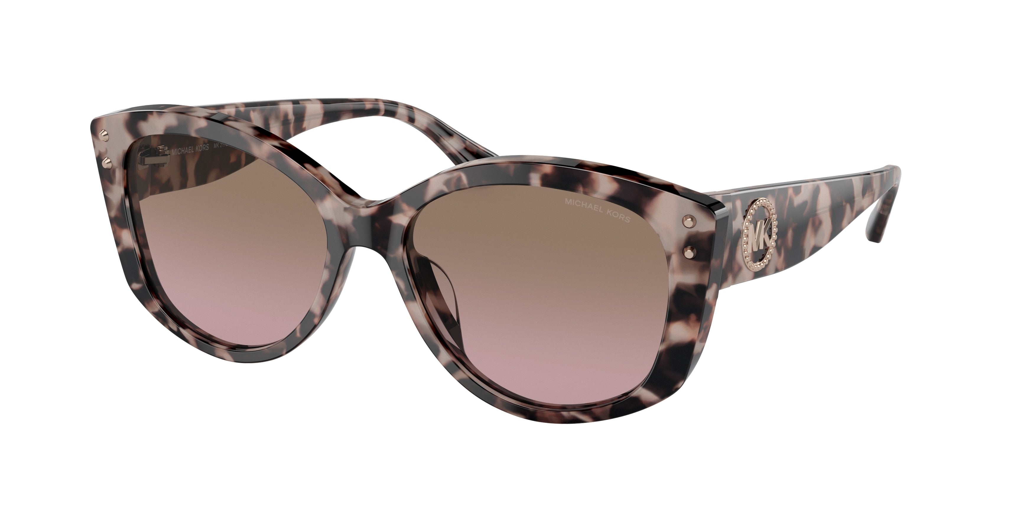 Michael Kors CHARLESTON MK2175U Irregular Sunglasses  392114-Royal Pink Tortoise Bio 54-140-16 - Color Map Pink