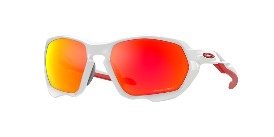 Oakley OAKLEY PLAZMA (A) OO9019A Rectangle Sunglasses  901906-POLISHED WHITE 59-18-126 - Color Map white