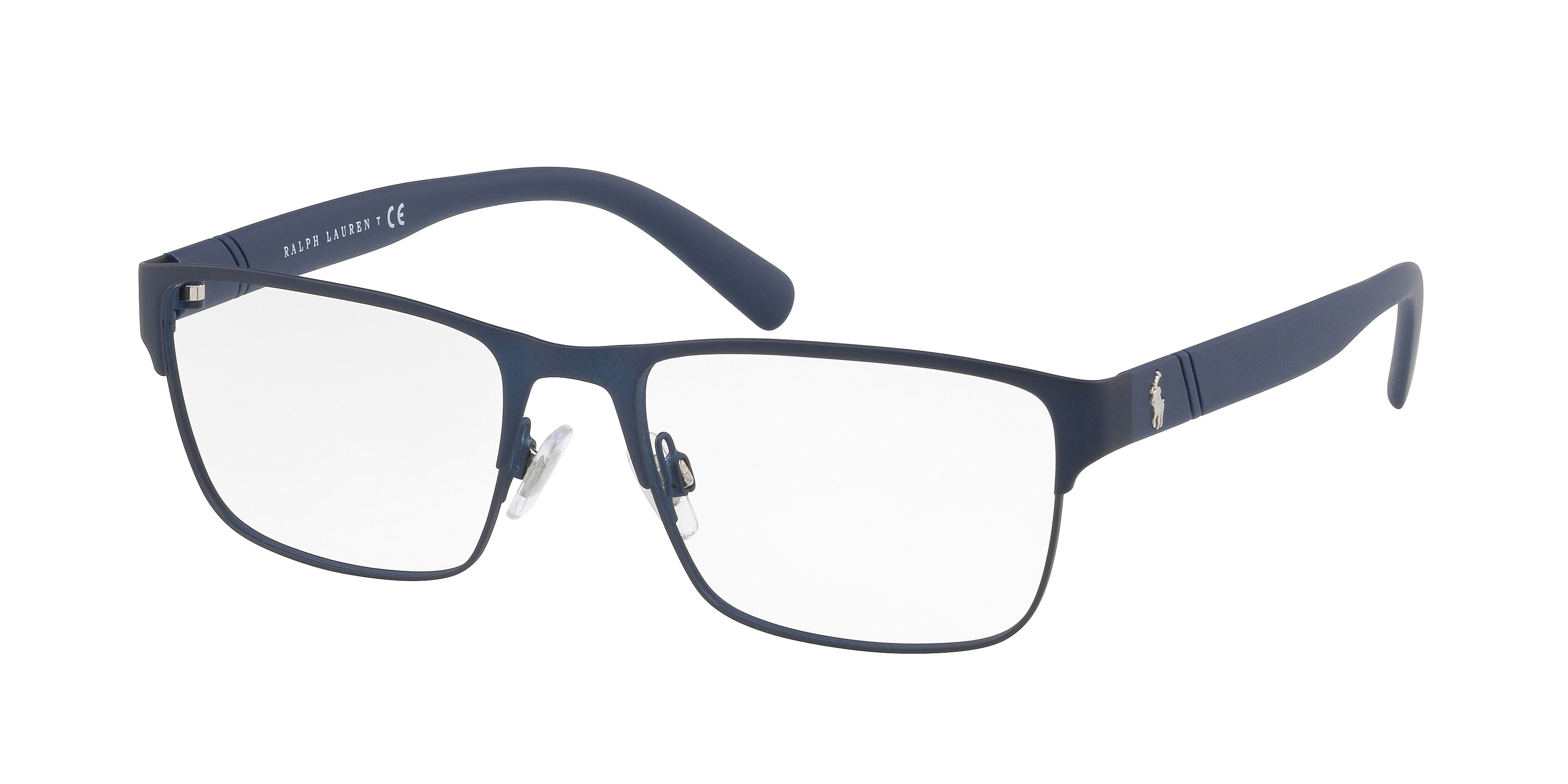 Polo PH1175 Rectangle Eyeglasses  9119-Matte Navy Blue 56-145-18 - Color Map Blue