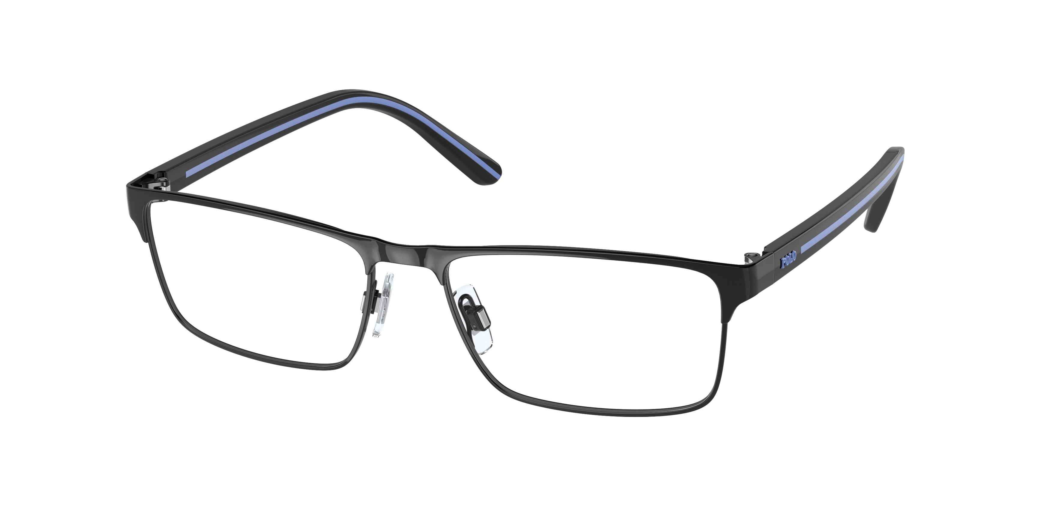 Polo PH1207 Rectangle Eyeglasses  9258-Shiny Black 56-145-16 - Color Map Black