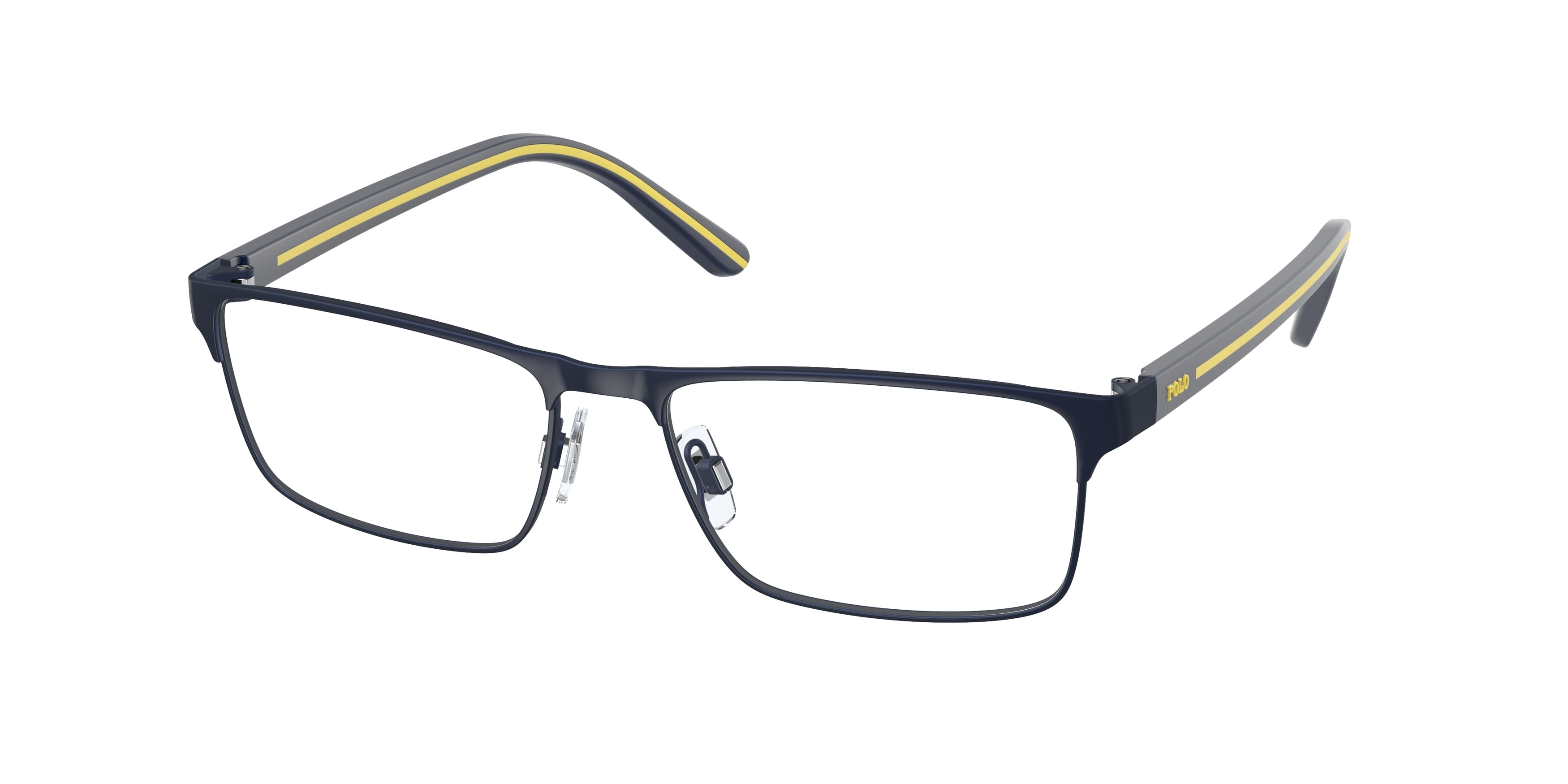 Polo PH1207 Rectangle Eyeglasses  9303-Matte Navy Blue 56-145-16 - Color Map Blue