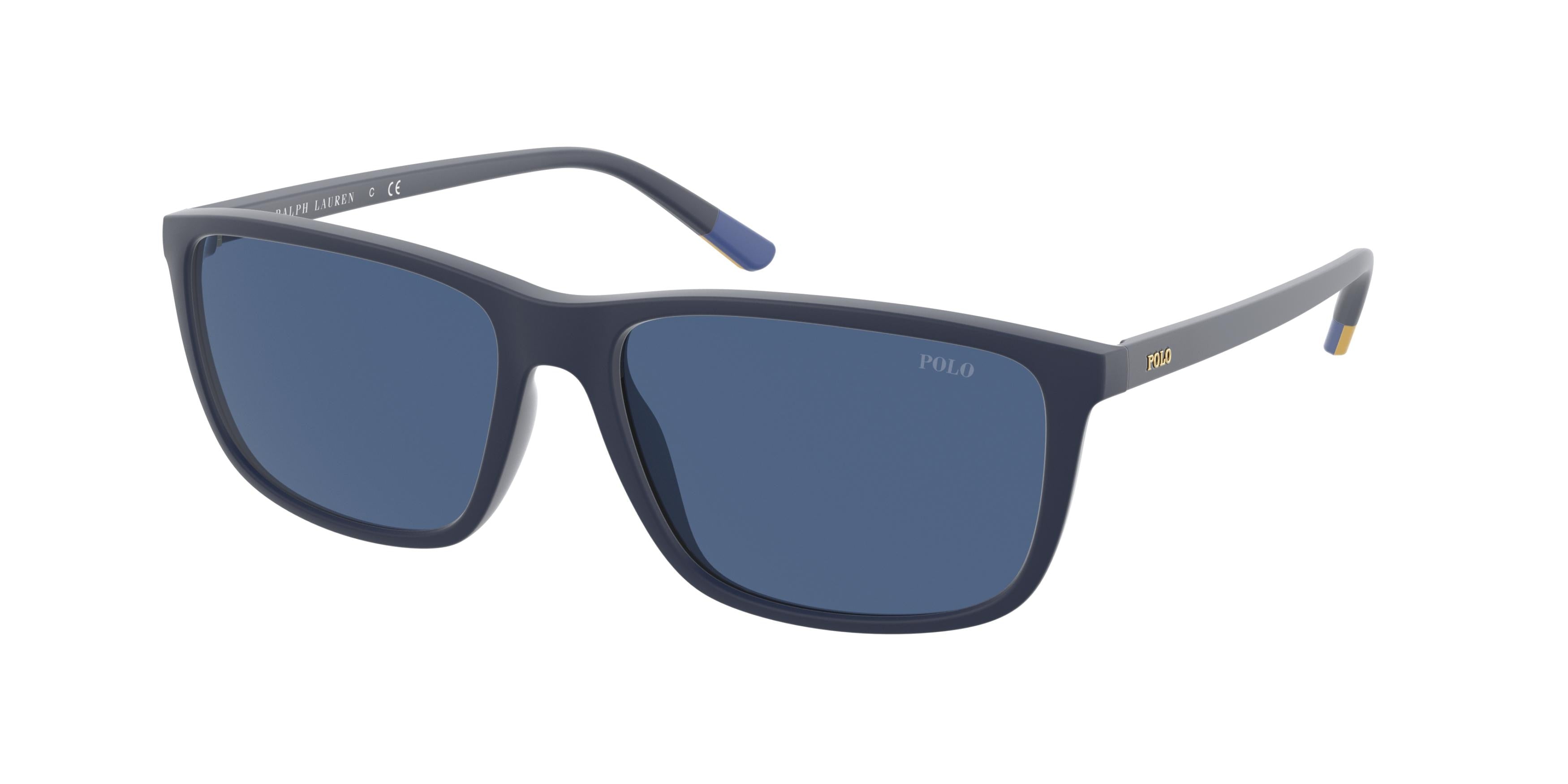 Polo PH4171 Rectangle Sunglasses  590480-Matte Navy Blue 57-145-16 - Color Map Blue