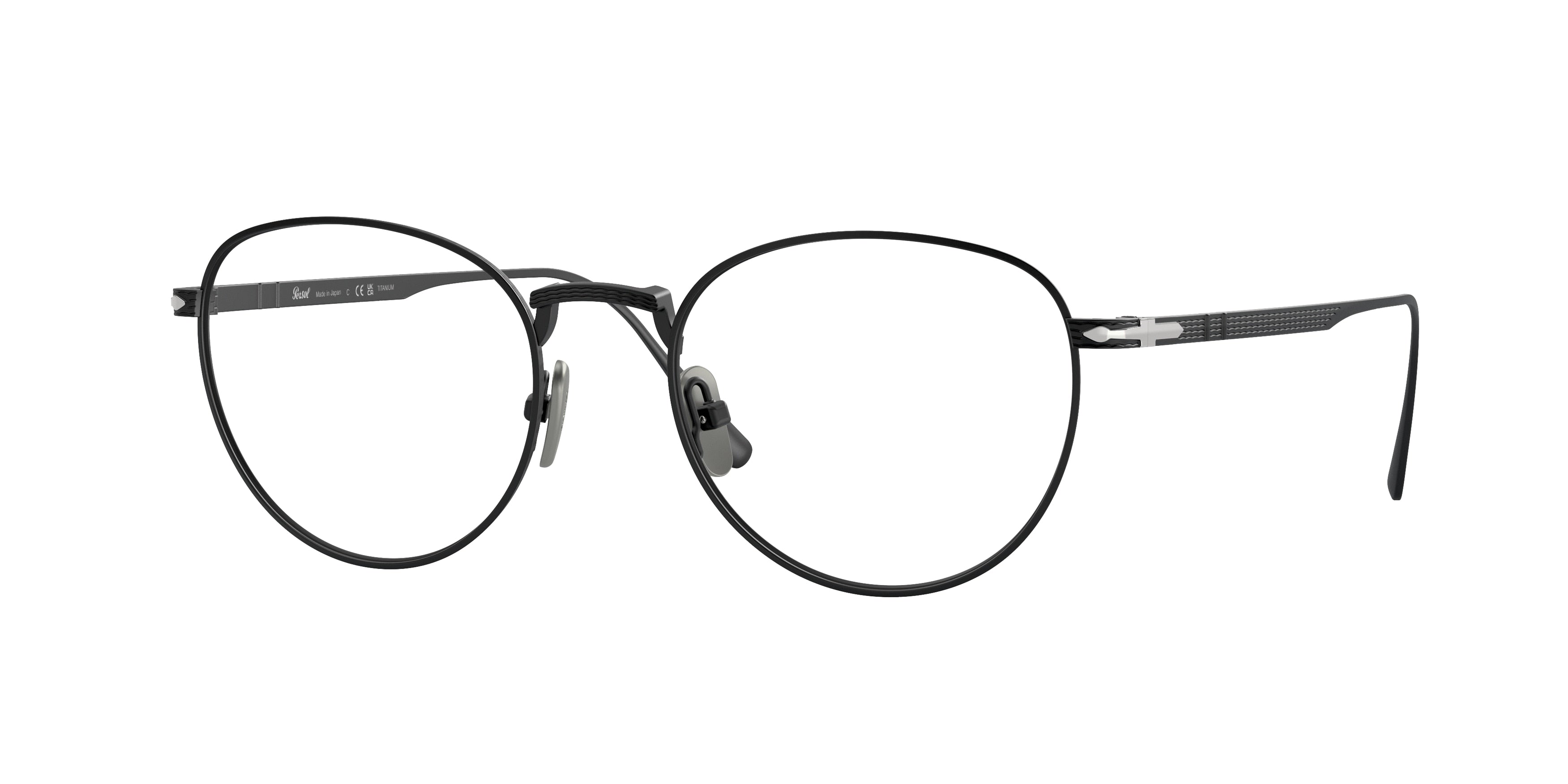 Persol PO5002VT Phantos Eyeglasses  8004-Matte Black 51-145-19 - Color Map Black