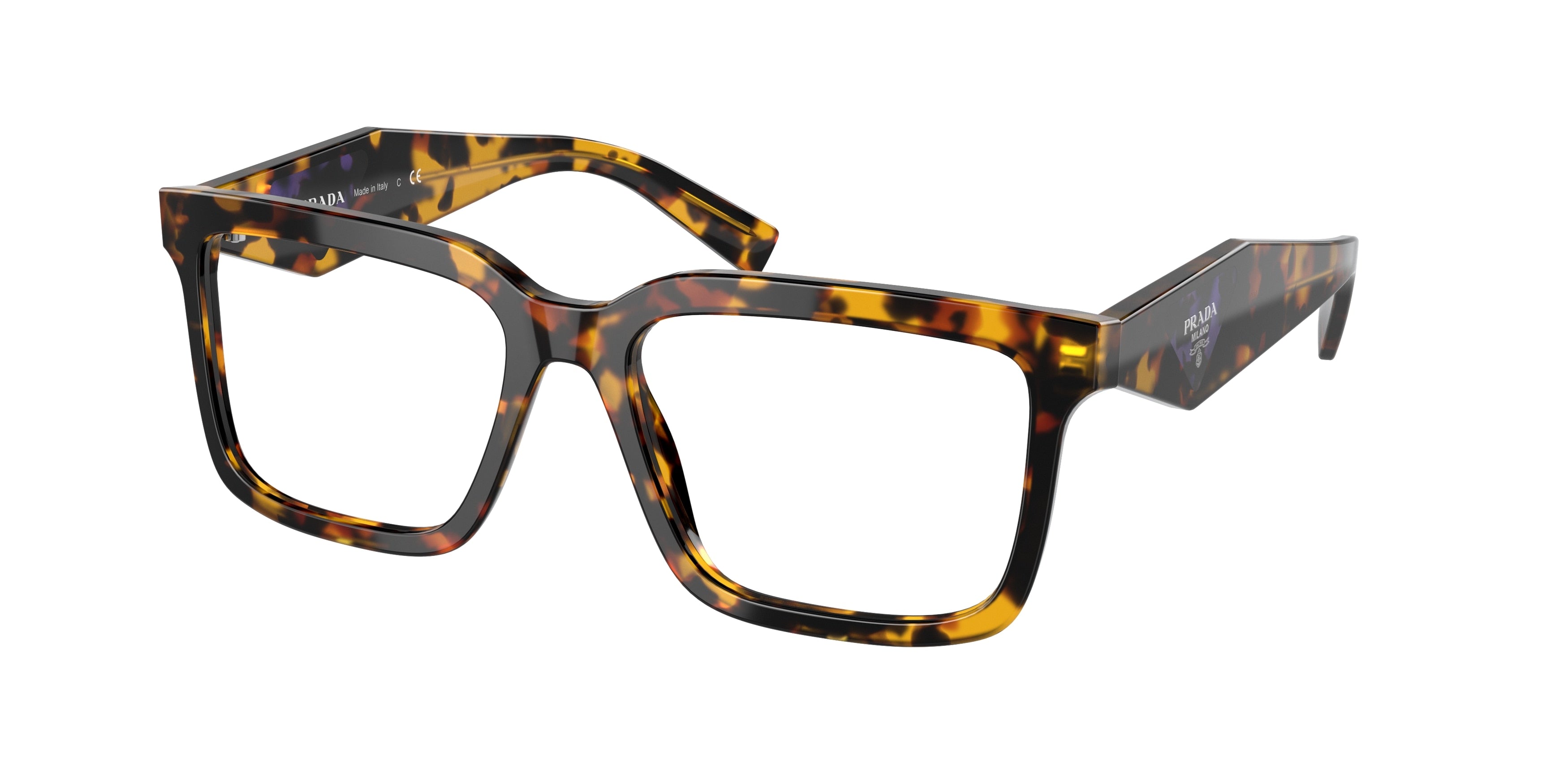 Prada PR10YV Pillow Eyeglasses  VAU1O1-Honey Tortoise 54-140-17 - Color Map Tortoise