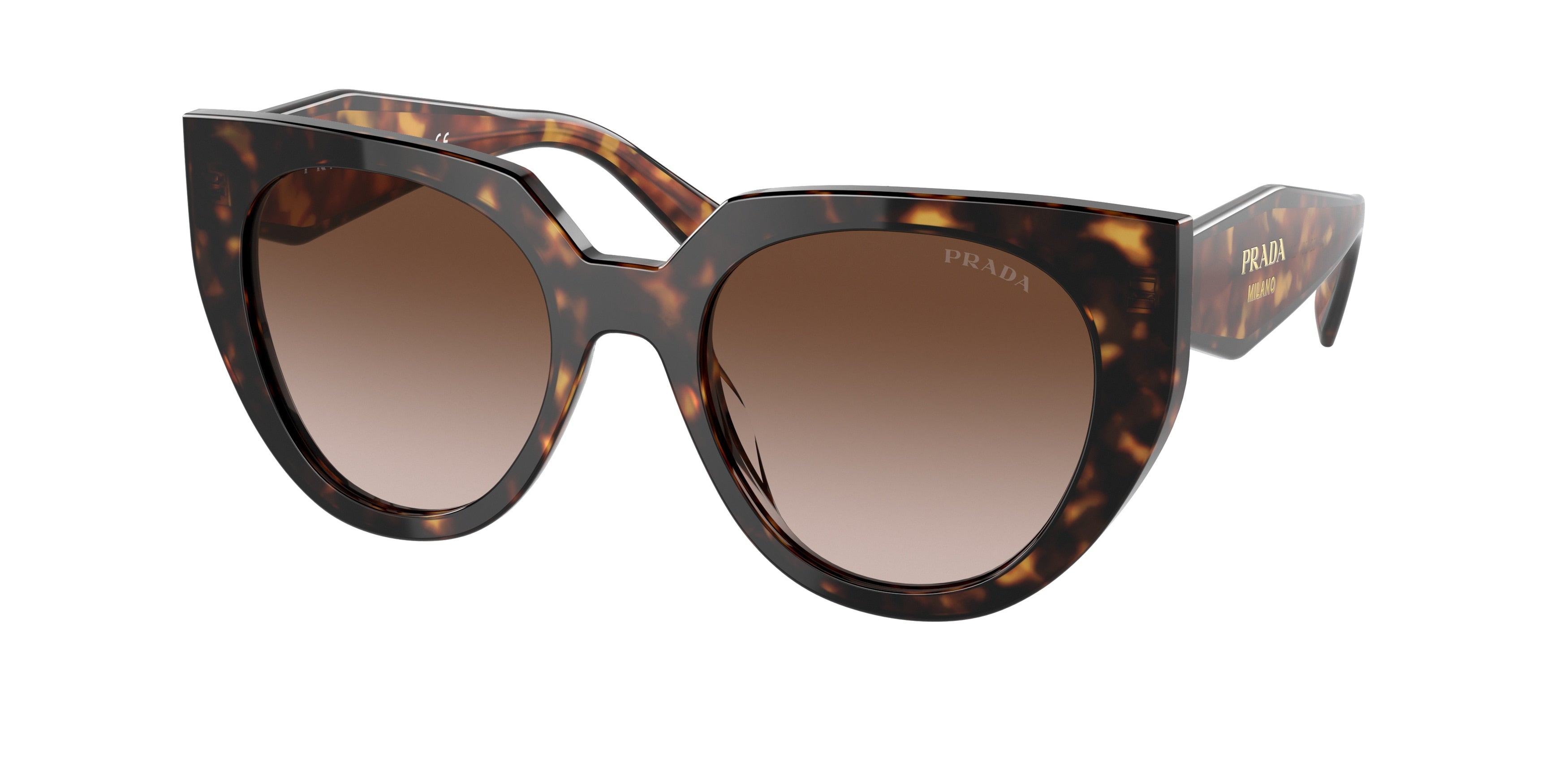 Prada PR14WS Cat Eye Sunglasses  2AU6S1-Tortoise 51-140-20 - Color Map Tortoise