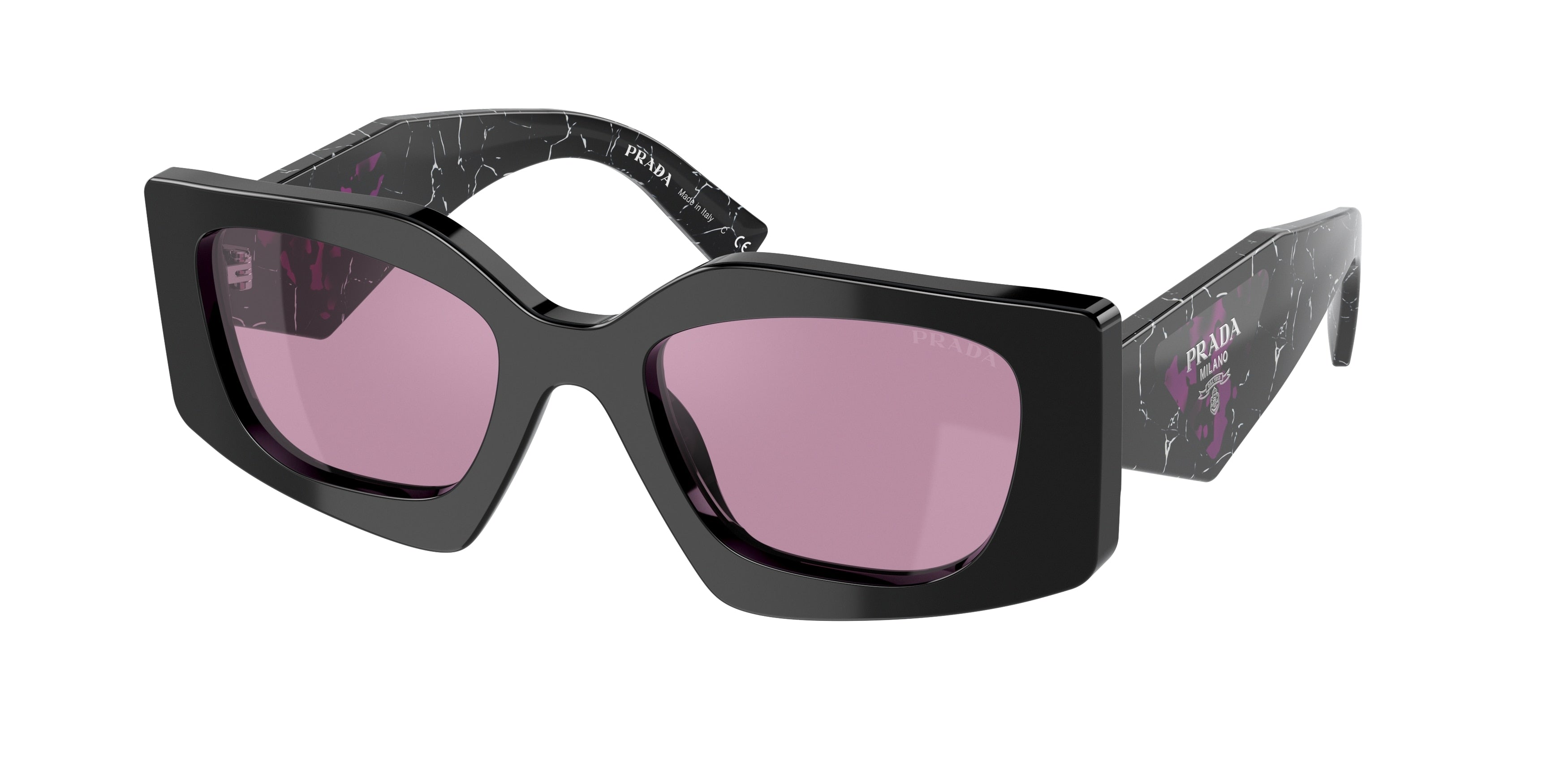 Prada 65ZS 65 SVF08S 55 Pink Gold Dark Violet Sunglasses PR65ZS | eBay