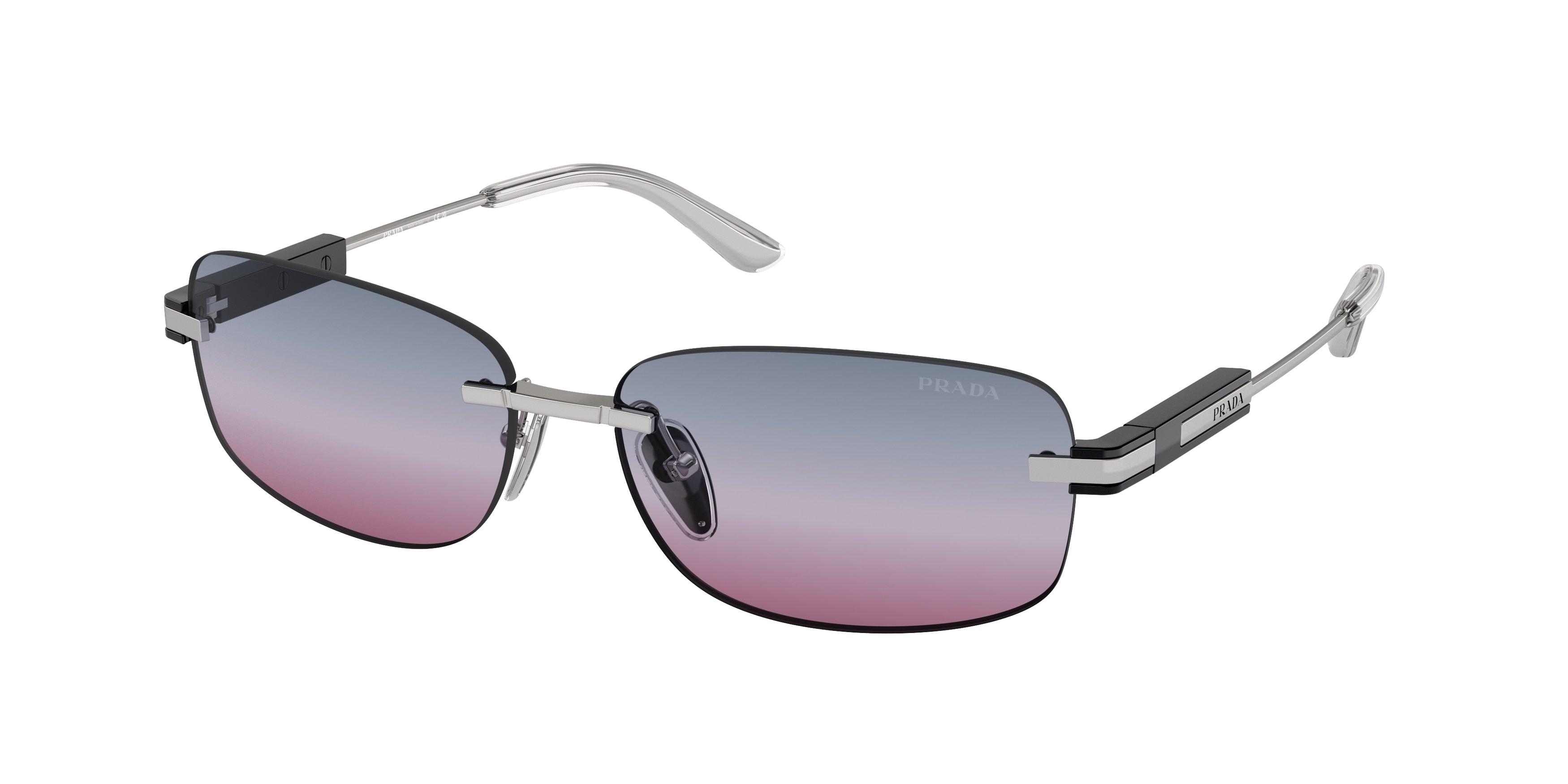 Prada PR68ZS Irregular Sunglasses  1BC08B-Silver 60-145-15 - Color Map Silver