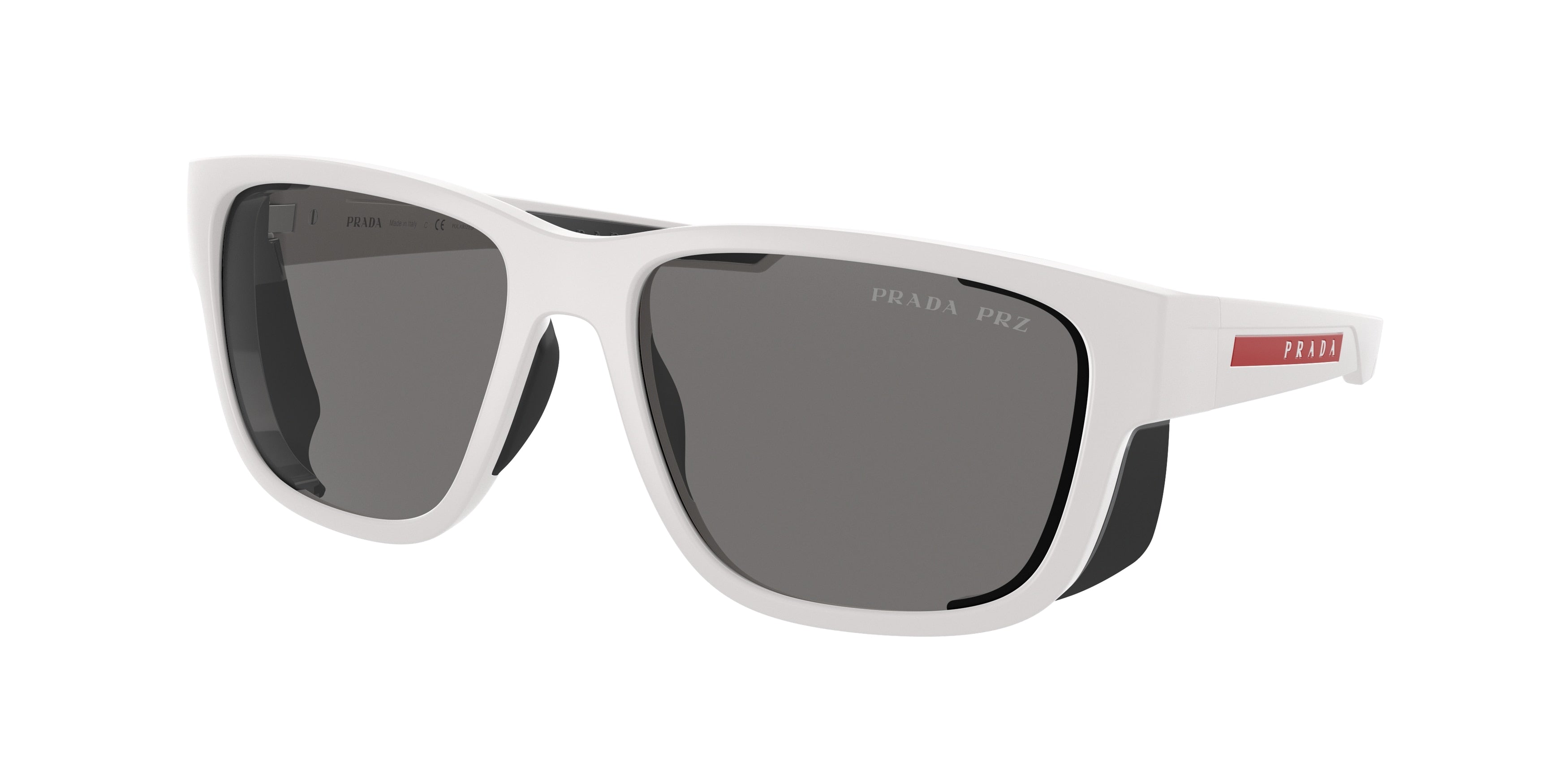 Prada Linea Rossa PS07WS Pillow Sunglasses  TWK02G-White Rubber 59-130-17 - Color Map White