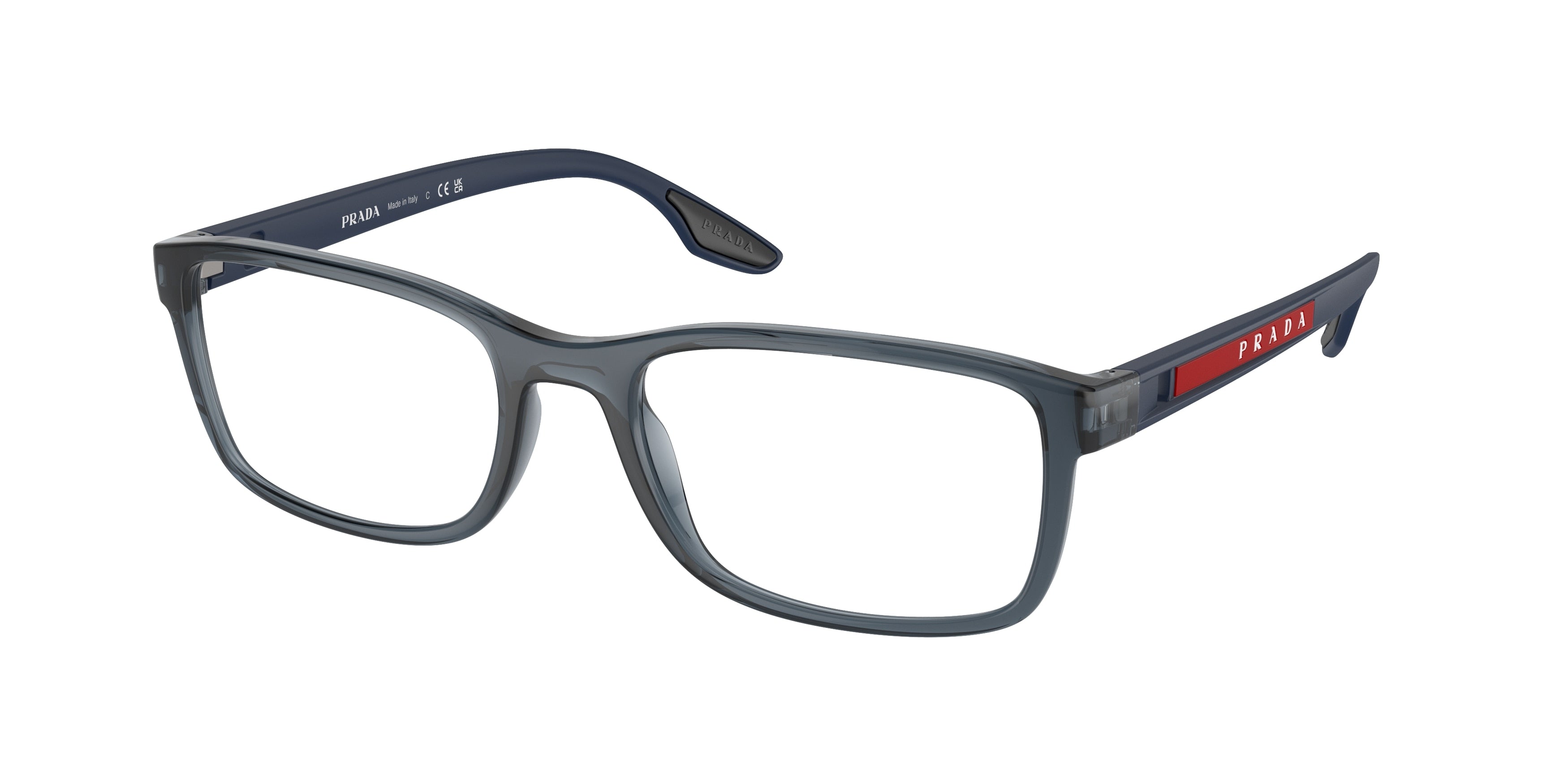 Prada Linea Rossa PS09OV Pillow Eyeglasses  CZH1O1-Crystal Blue 55-145-19 - Color Map Blue