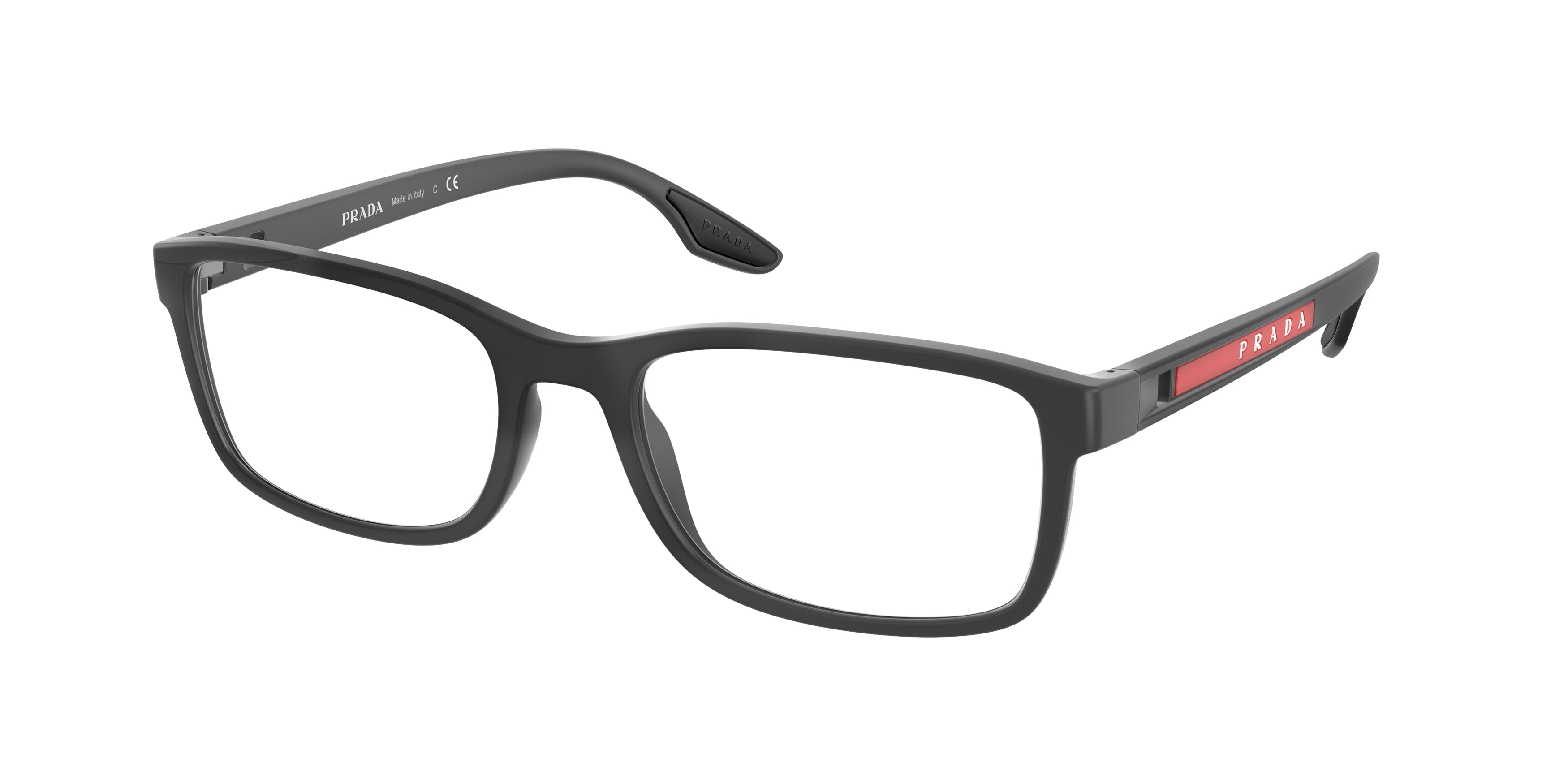 Prada Linea Rossa PS09OV Pillow Eyeglasses  UFK1O1-Grey Rubber 55-145-19 - Color Map Grey