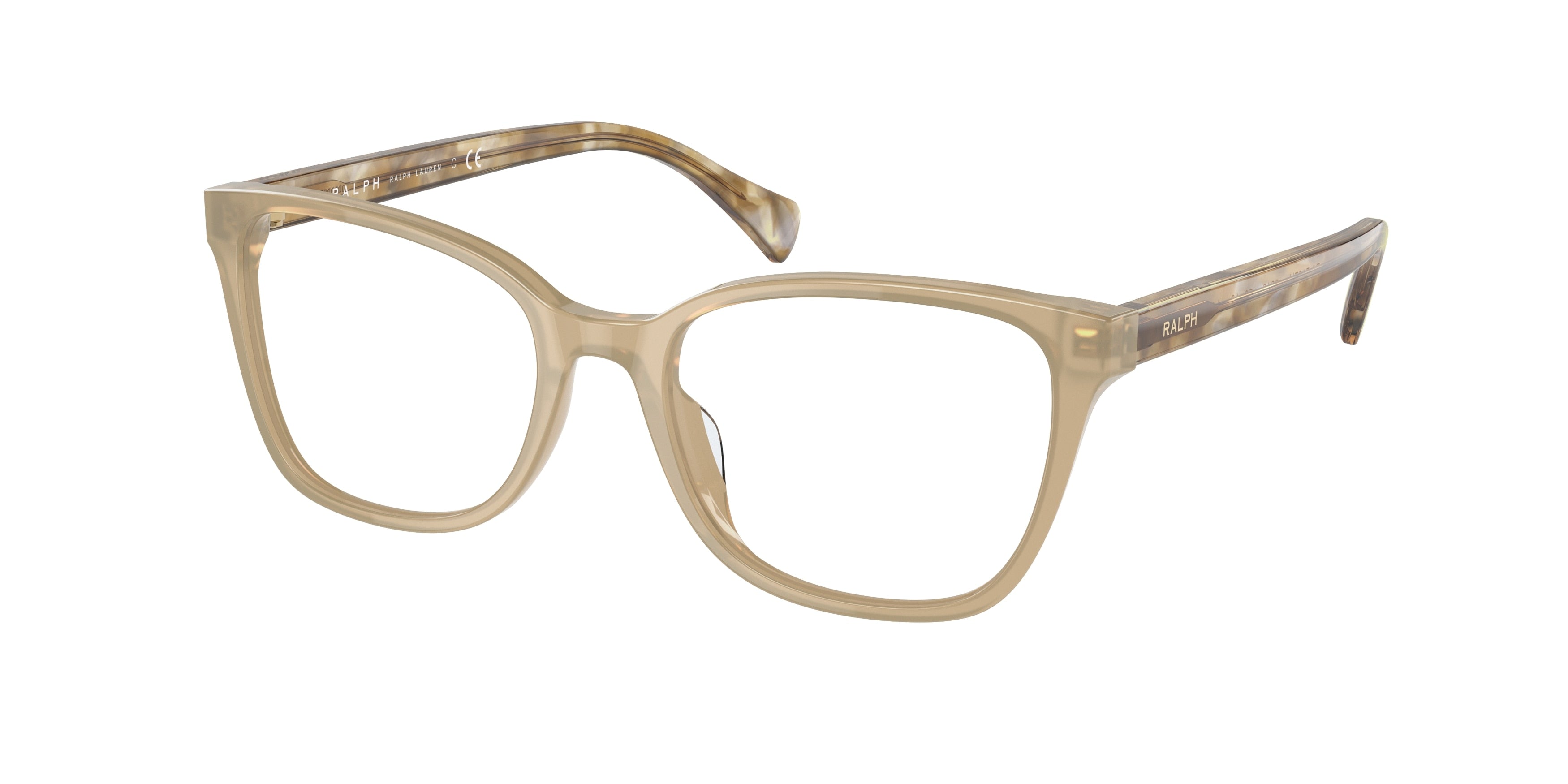 Ralph RA7137U Pillow Eyeglasses  6010-Shiny Opal Beige 53-145-18 - Color Map Beige