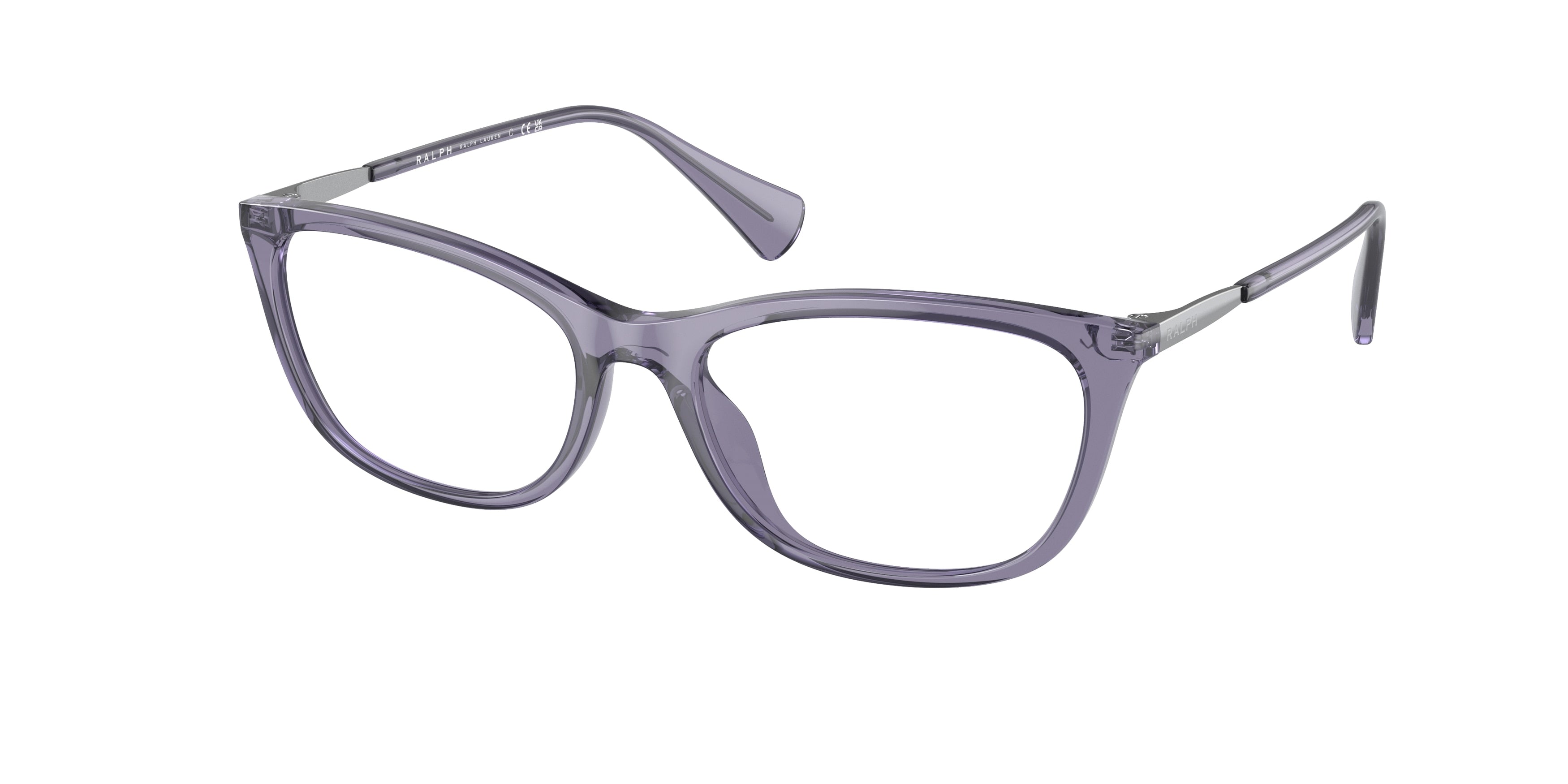 Ralph RA7138U Oval Eyeglasses  5807-Transparent Purple 54-140-17 - Color Map Violet