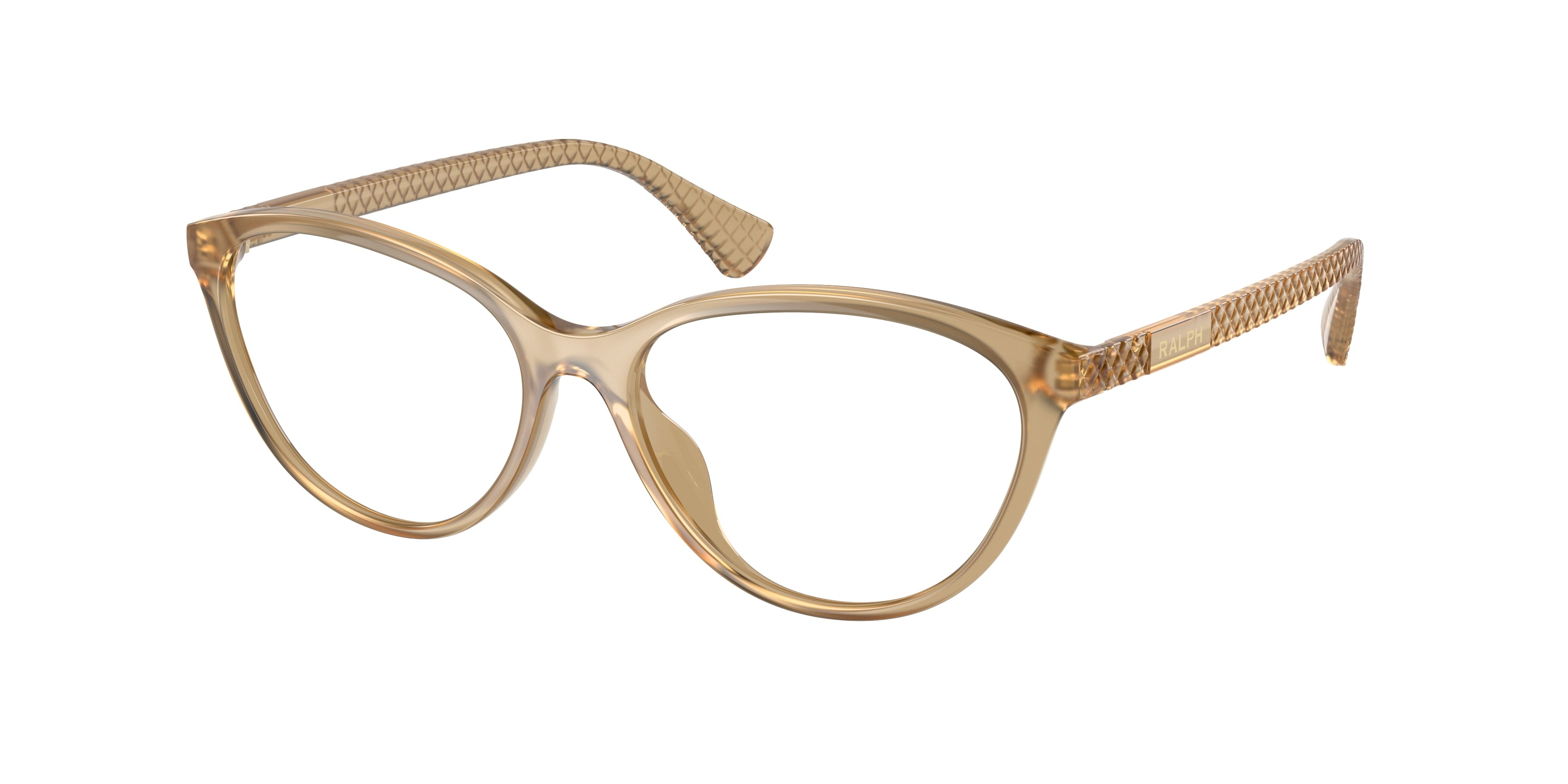 Ralph RA7140U Cat Eye Eyeglasses  6004-Shiny Transparent Beige 51-140-15 - Color Map Transparent