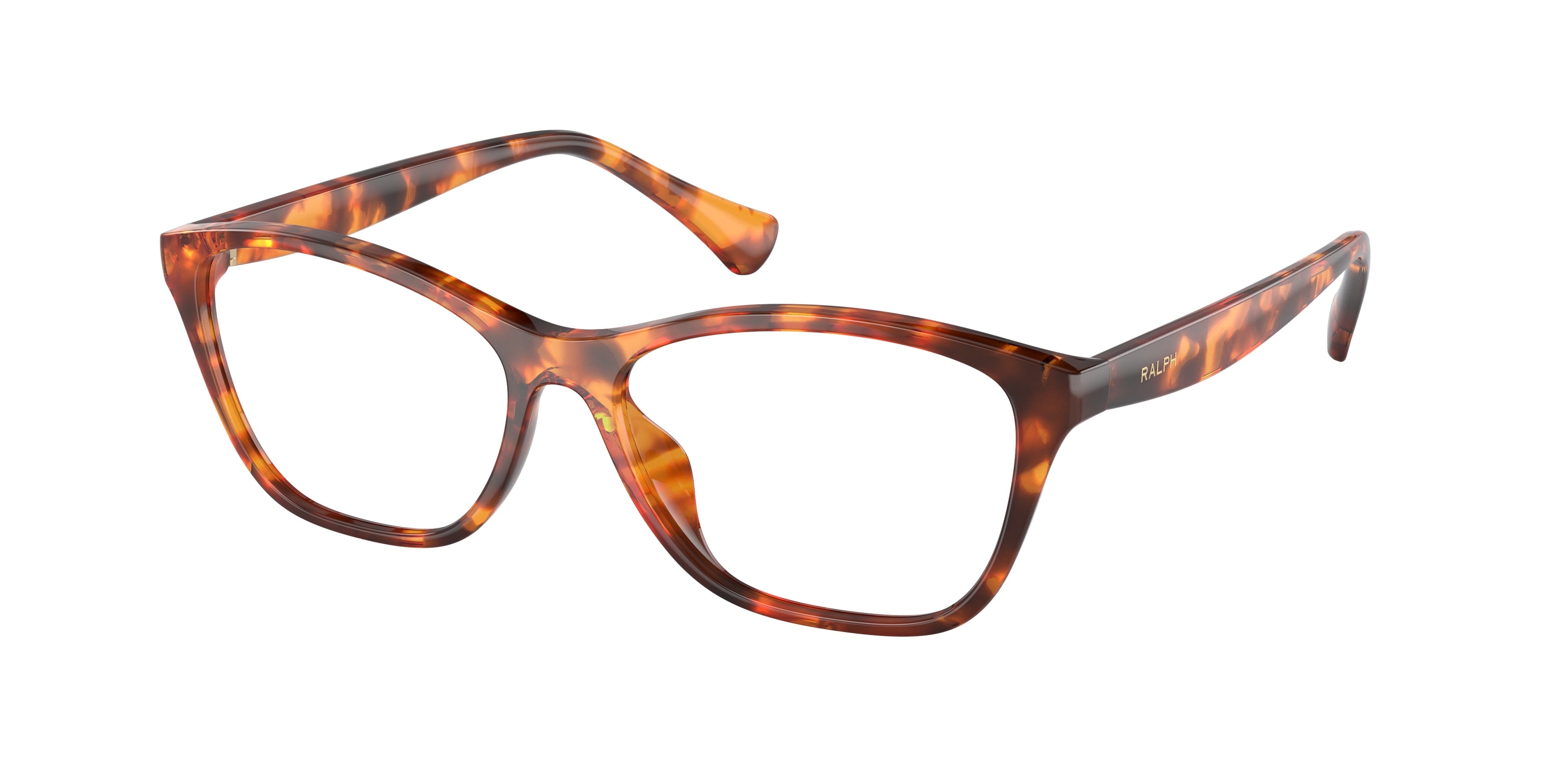 Ralph RA7144U Square Eyeglasses  5885-Shiny Havana 54-145-15 - Color Map Tortoise