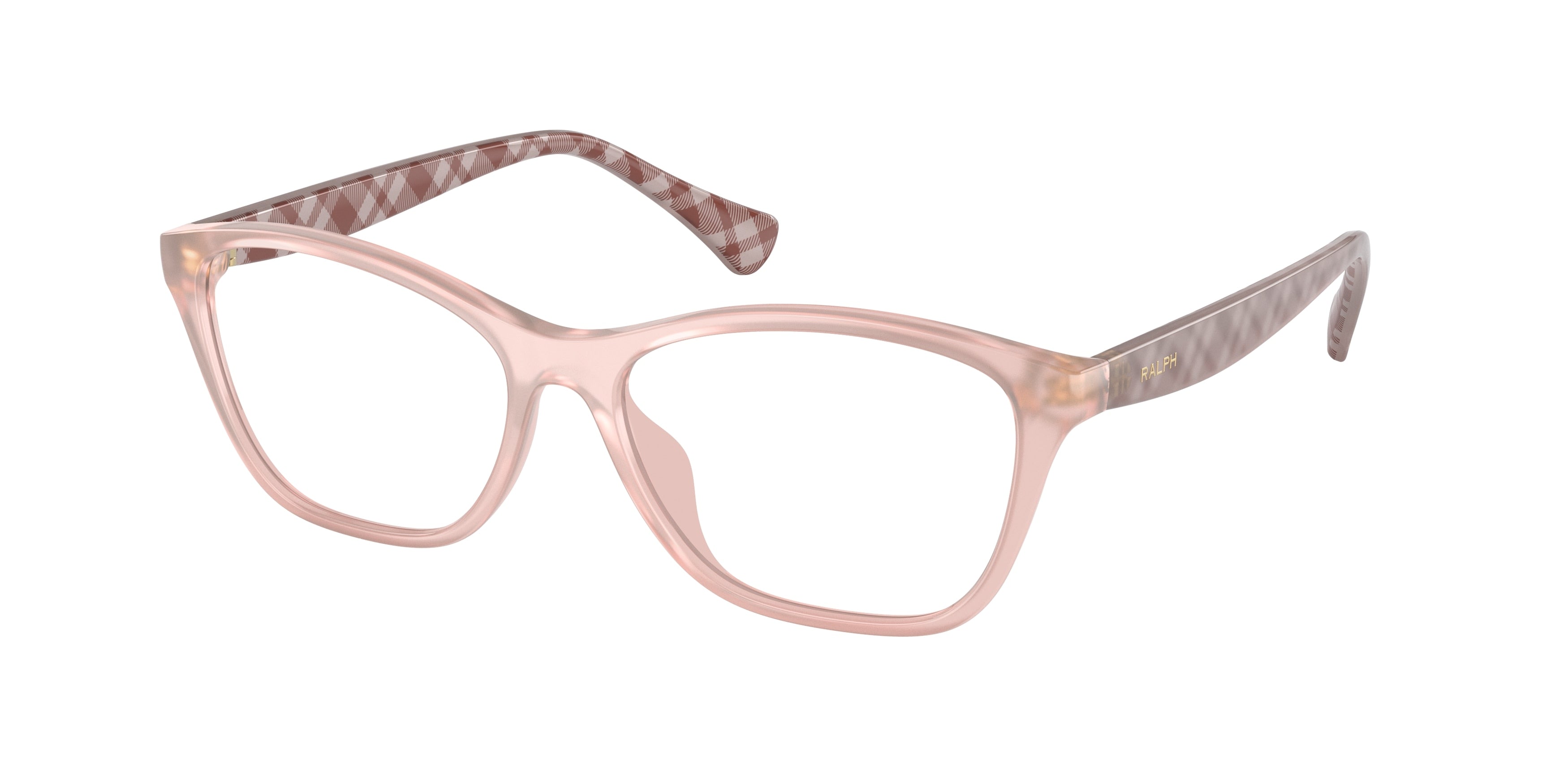 Ralph RA7144U Square Eyeglasses  6006-Shiny Opal Rose 54-145-15 - Color Map Pink