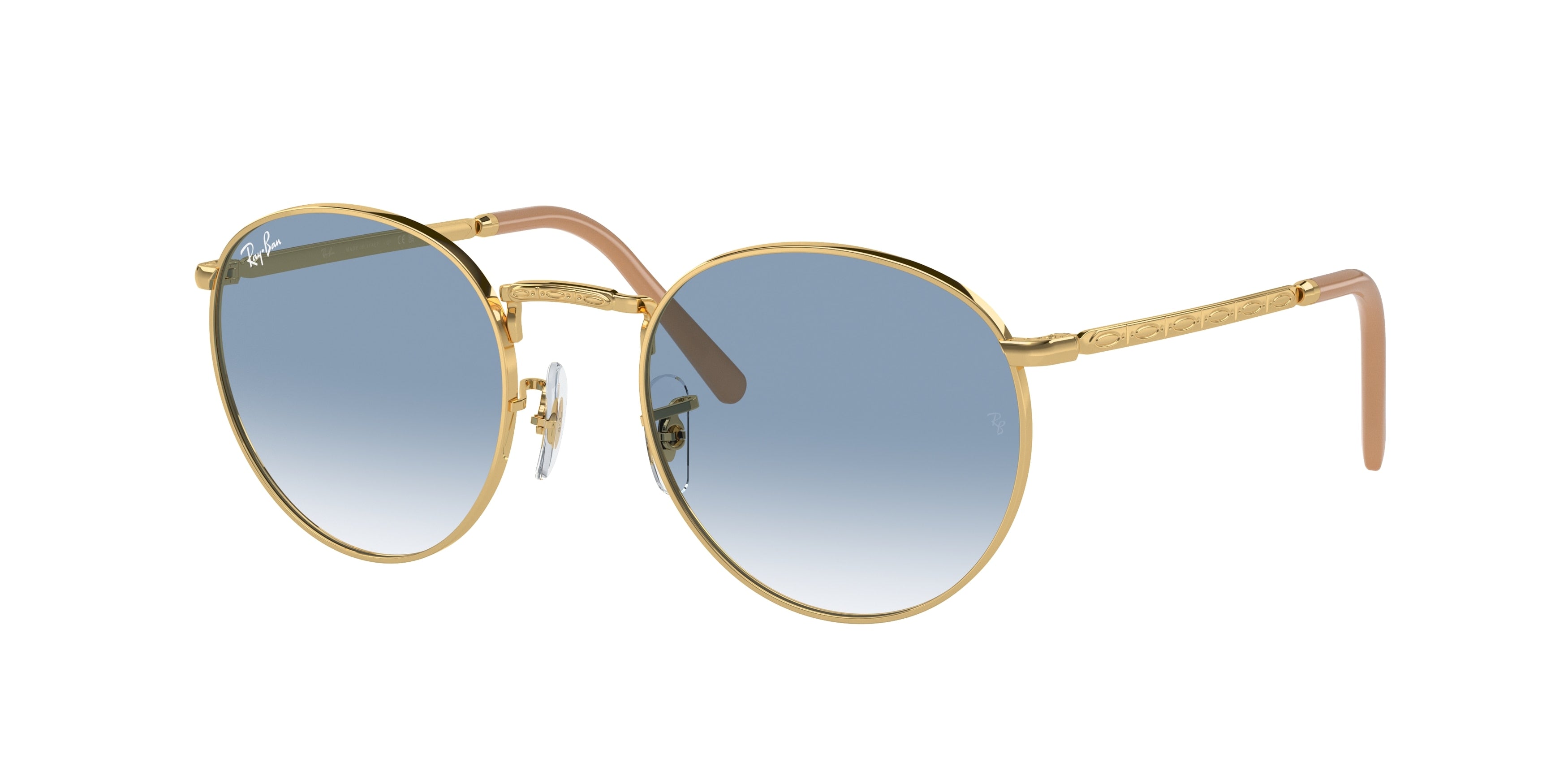 Ray-Ban NEW ROUND RB3637 Phantos Sunglasses  001/3F-Gold 52-140-21 - Color Map Gold