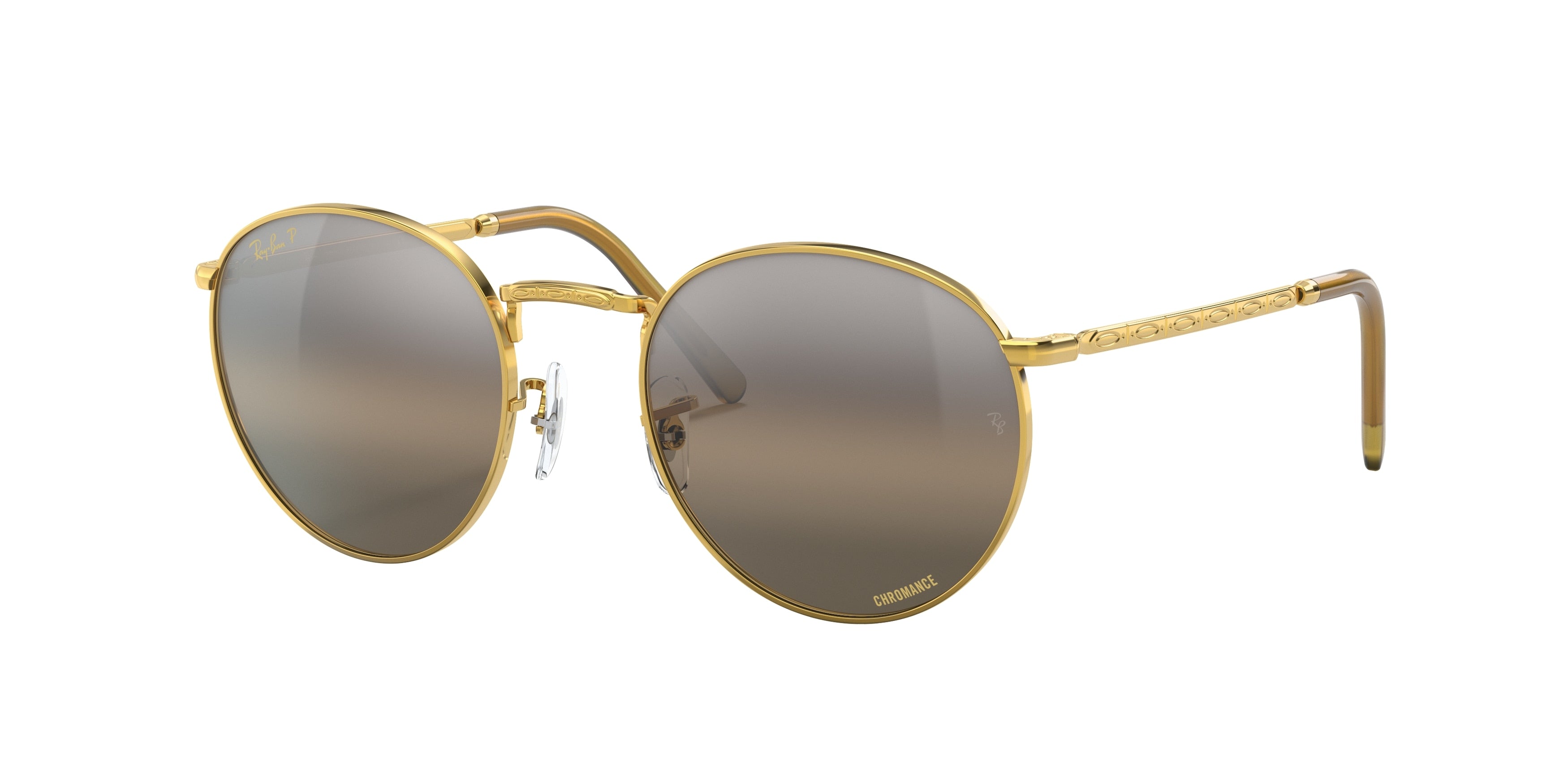 Ray-Ban NEW ROUND RB3637 Phantos Sunglasses  9196G3-Gold 52-140-21 - Color Map Gold