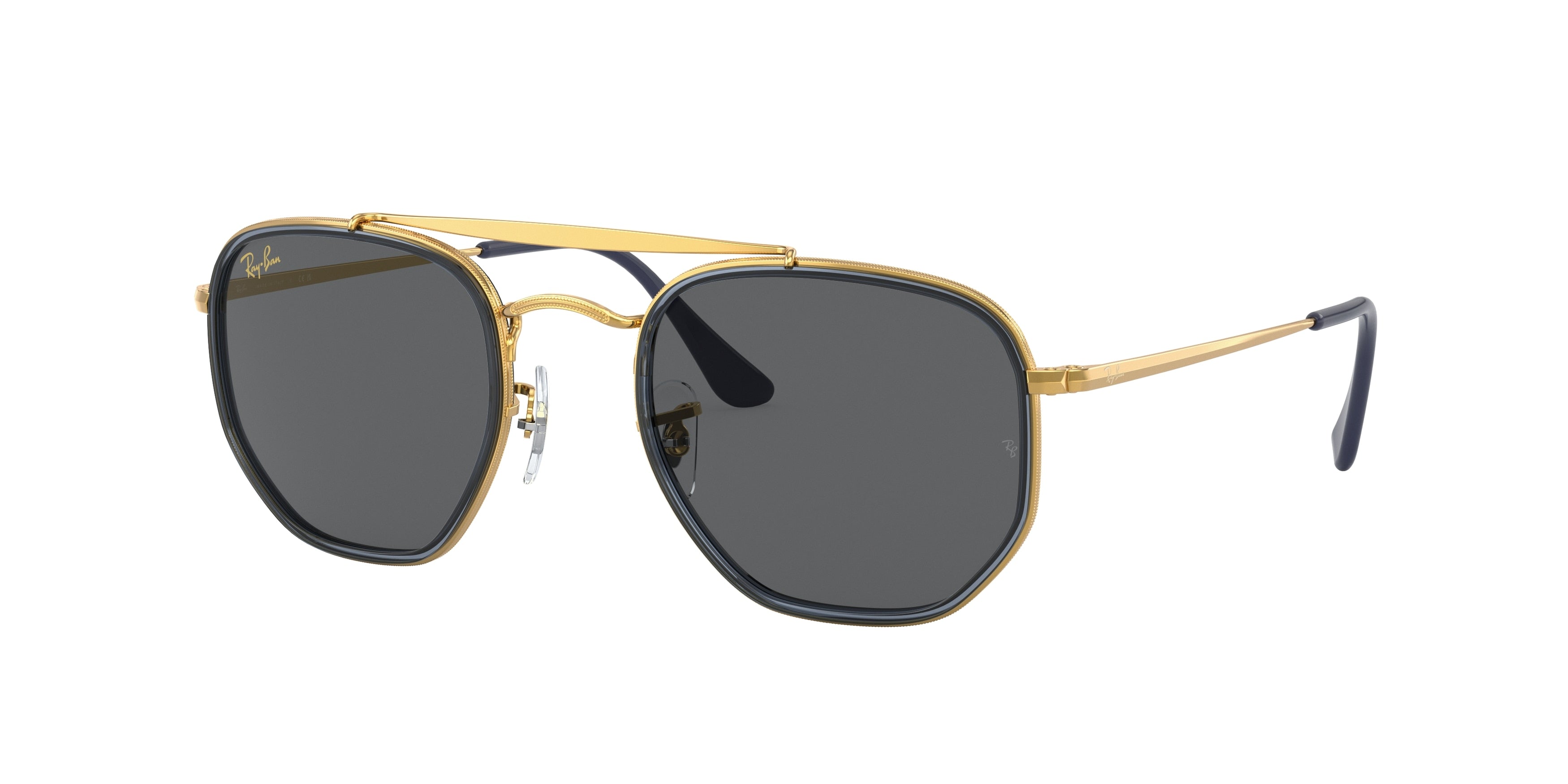 Ray-Ban THE MARSHAL II RB3648M Irregular Sunglasses  9240B1-Gold 52-145-23 - Color Map Gold