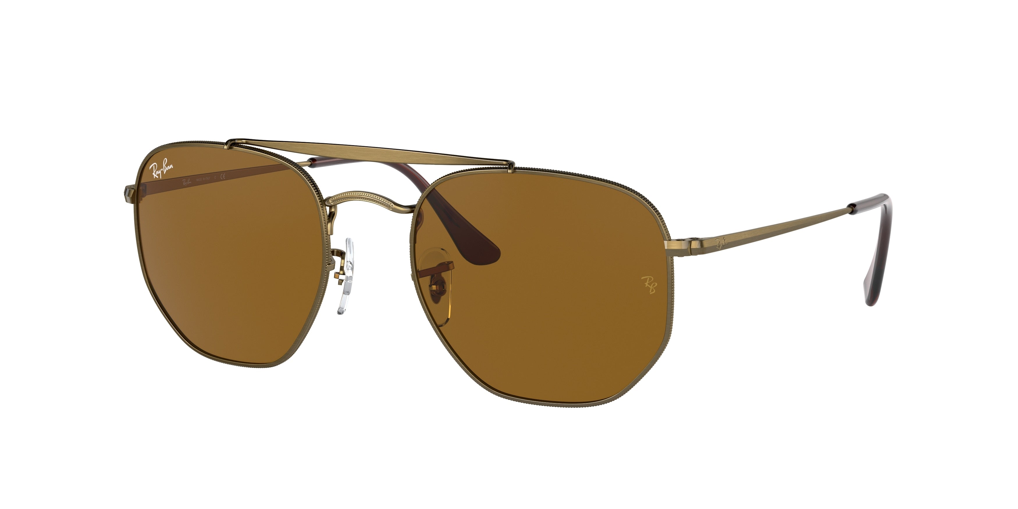 Ray Ban RB3648 The Marshal Sunglasses 922833 Antique Gold Brown