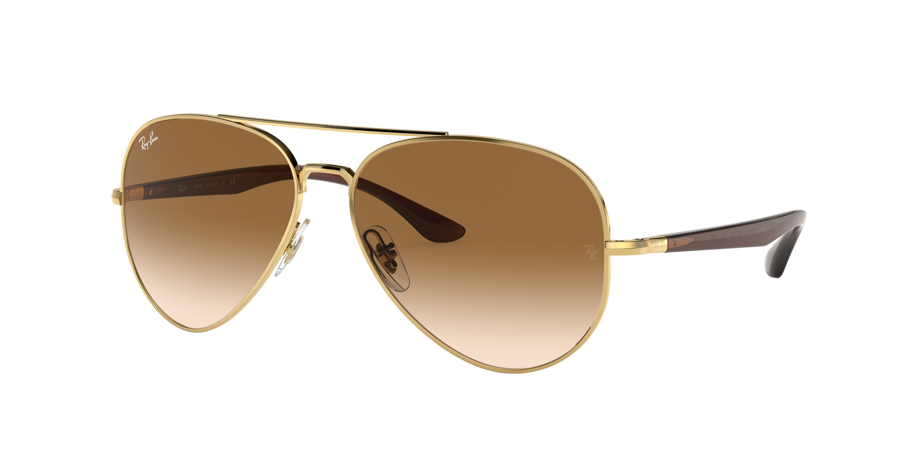 Ray-Ban RB3675 Pilot Sunglasses  001/51-Gold 58-135-14 - Color Map Gold