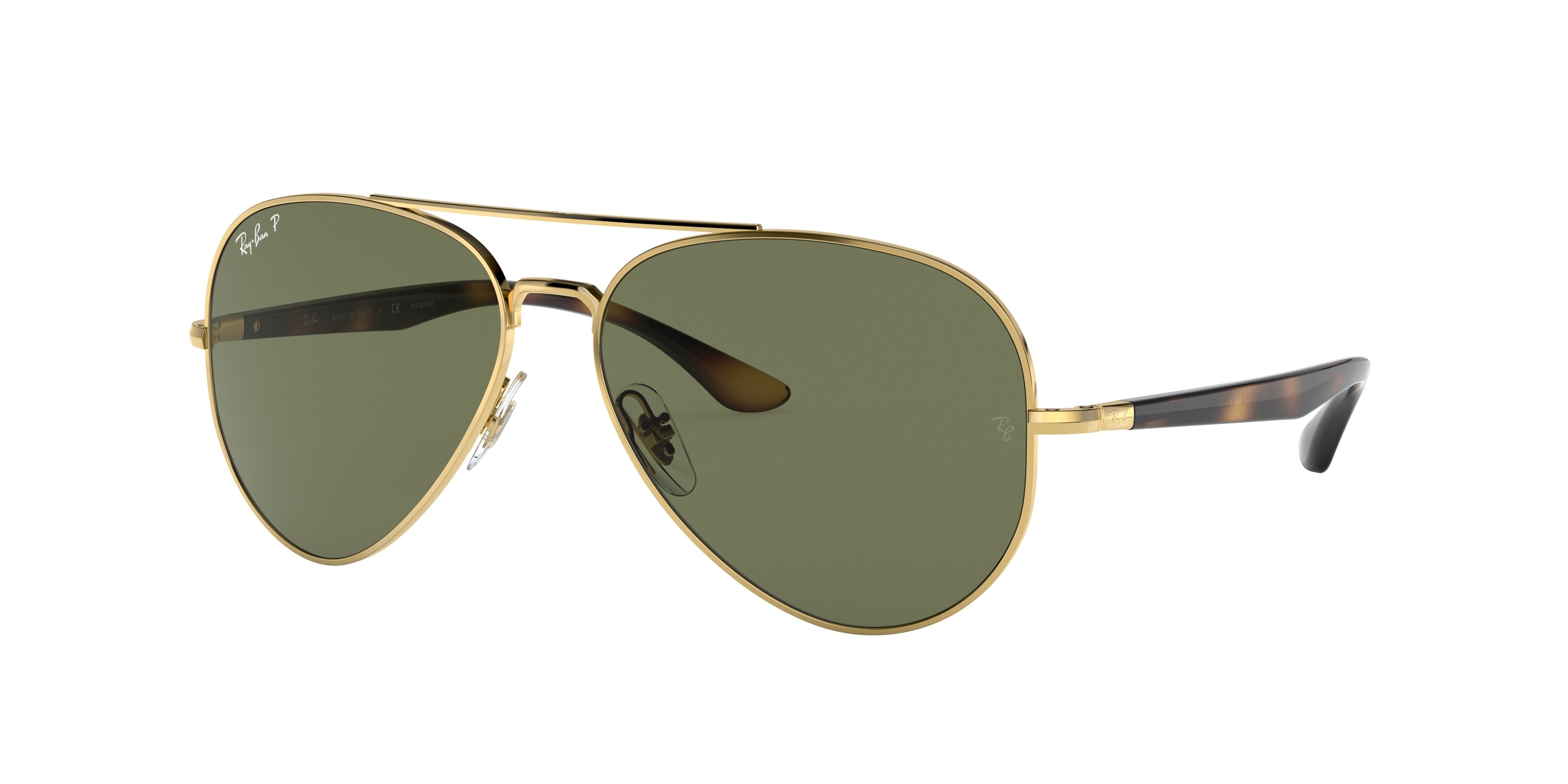 Ray-Ban RB3675 Pilot Sunglasses  001/58-Gold 58-135-14 - Color Map Gold